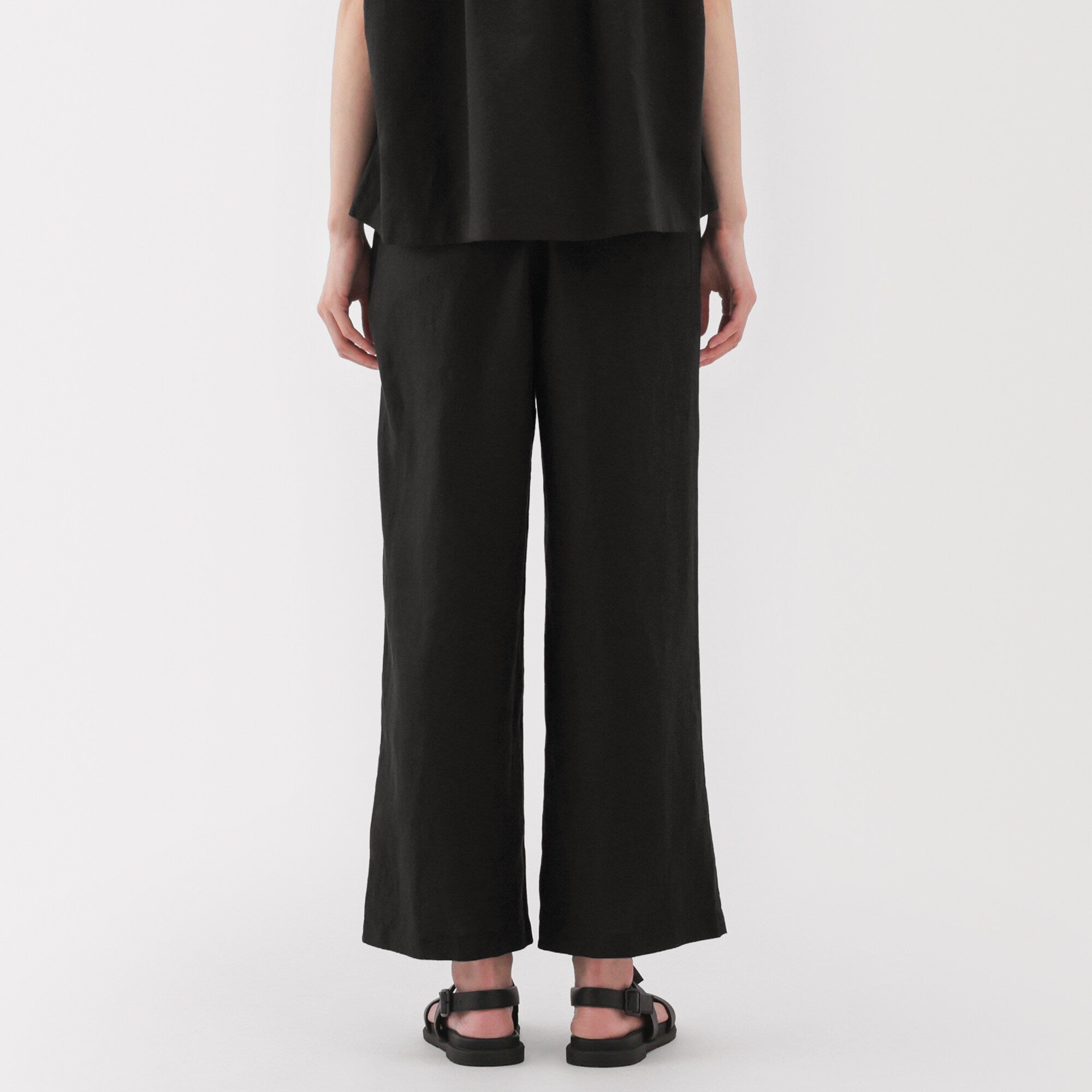 Women's Washed Linen Easy Wide Pants