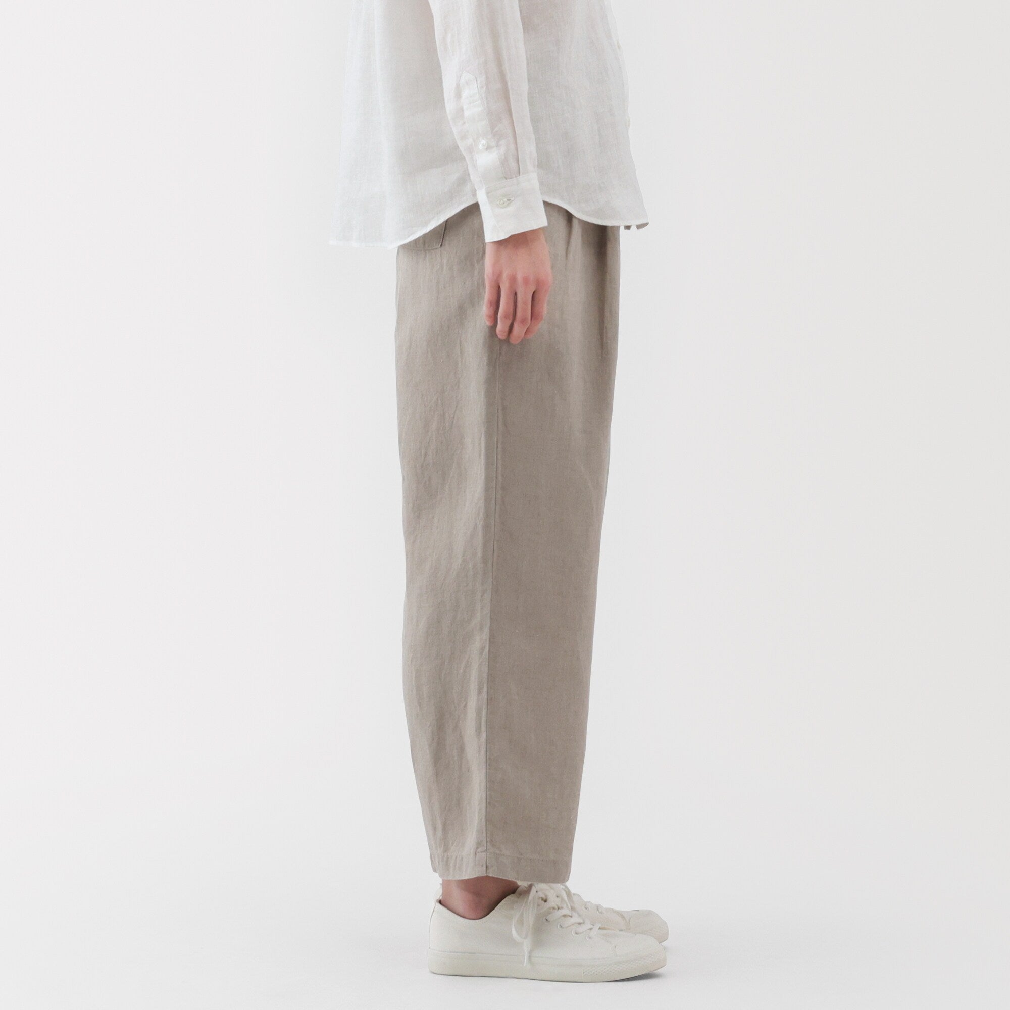 Women's Washed Linen Easy Wide Pants