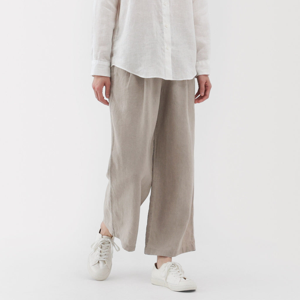Women's Washed Linen Easy Wide Pants