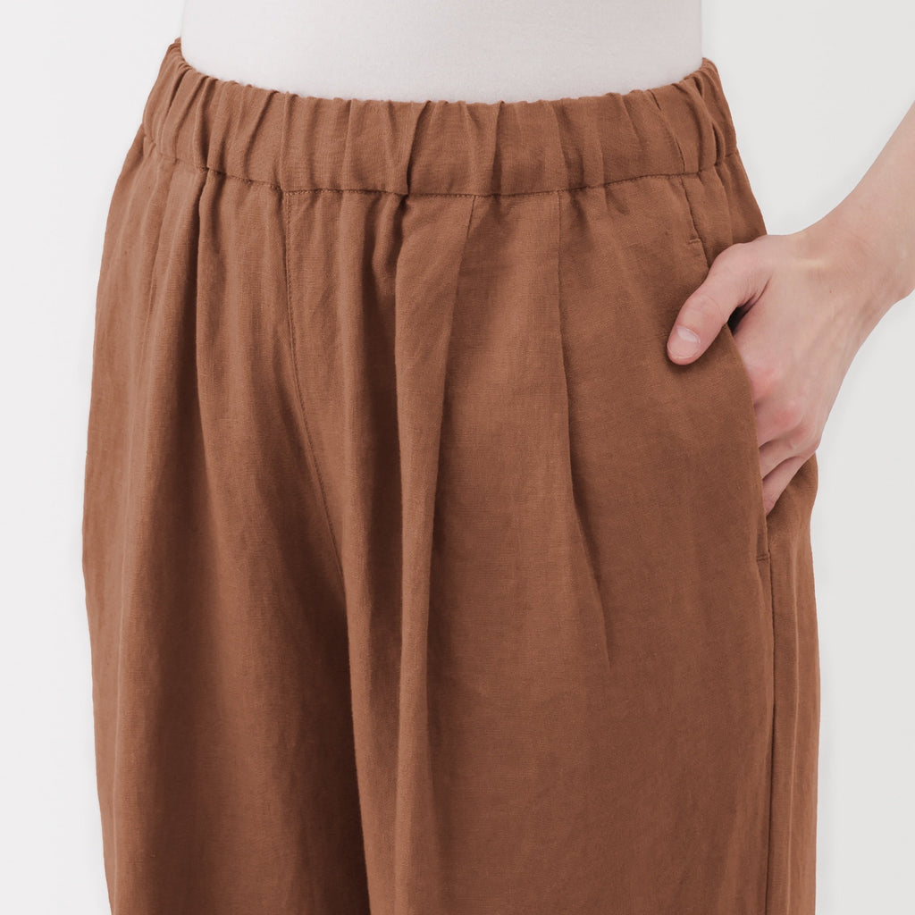 Women's Washed Linen Easy Wide Pants