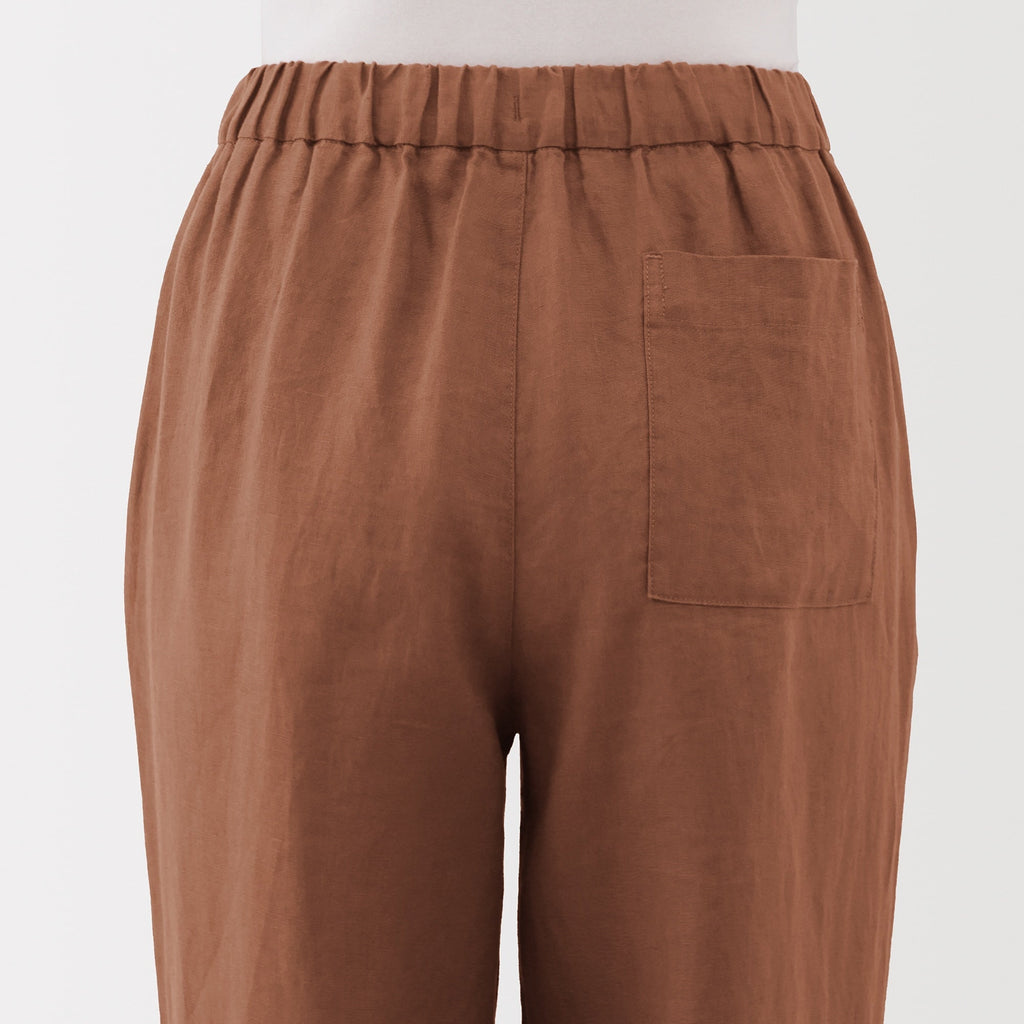 Women's Washed Linen Easy Wide Pants