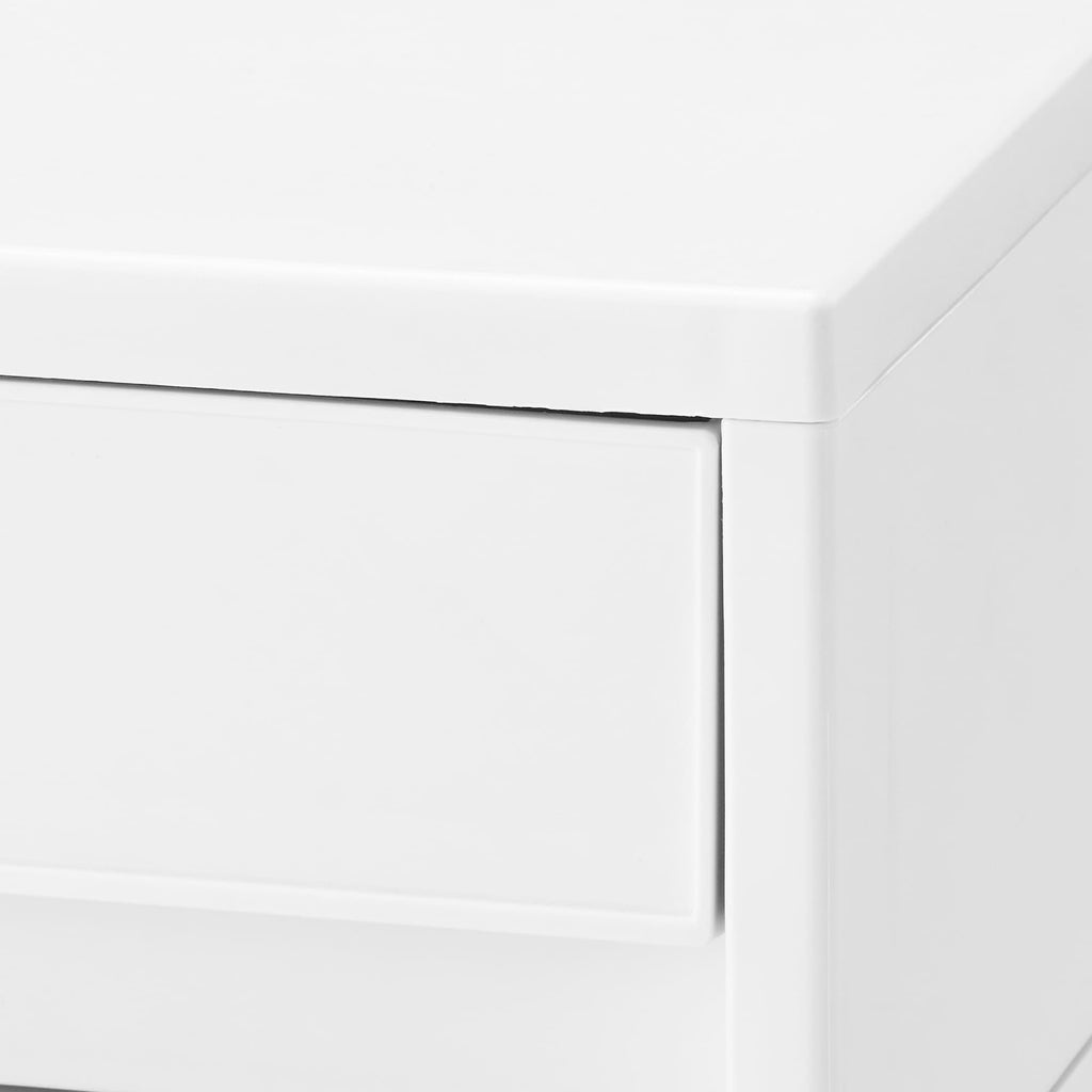 Polypropylene Stocker with Caster #2 - White Gray 4 Tier