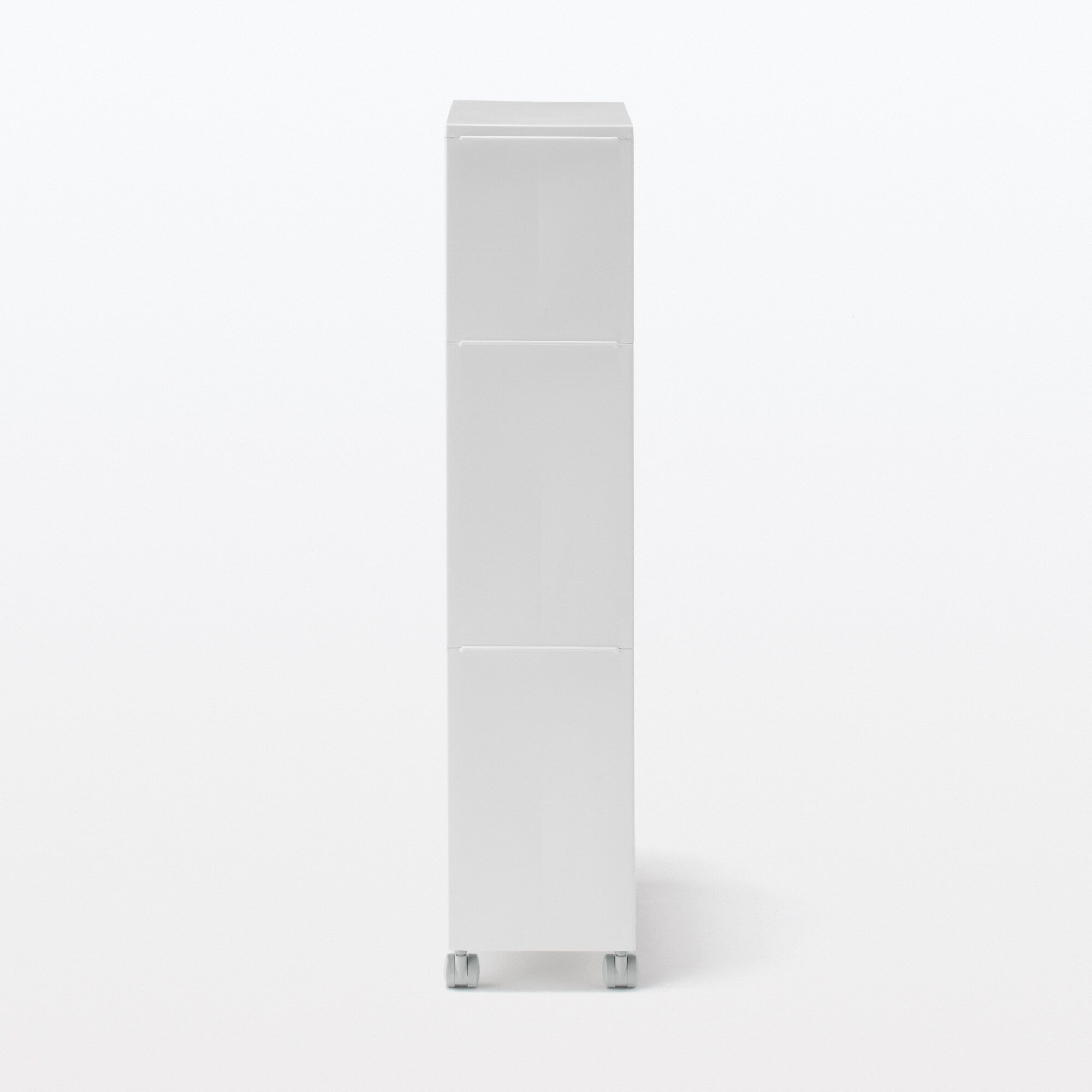 Polypropylene Stocker with Caster #1 - White Gray 3 Tier