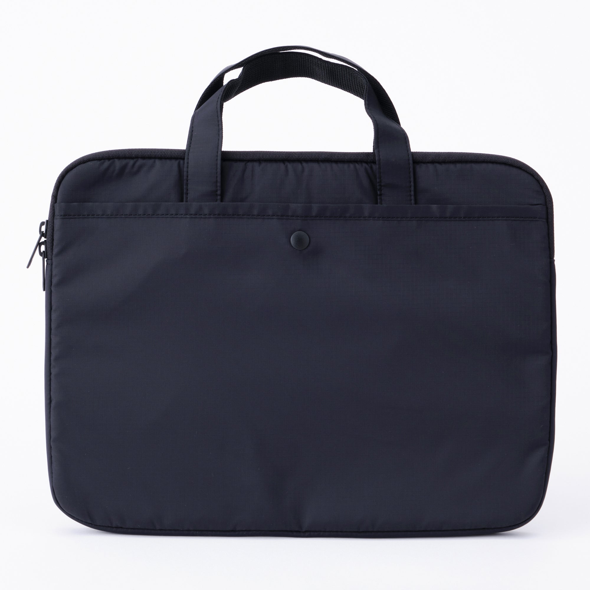 Parachute Cloth Wide Laptop Bag - Black