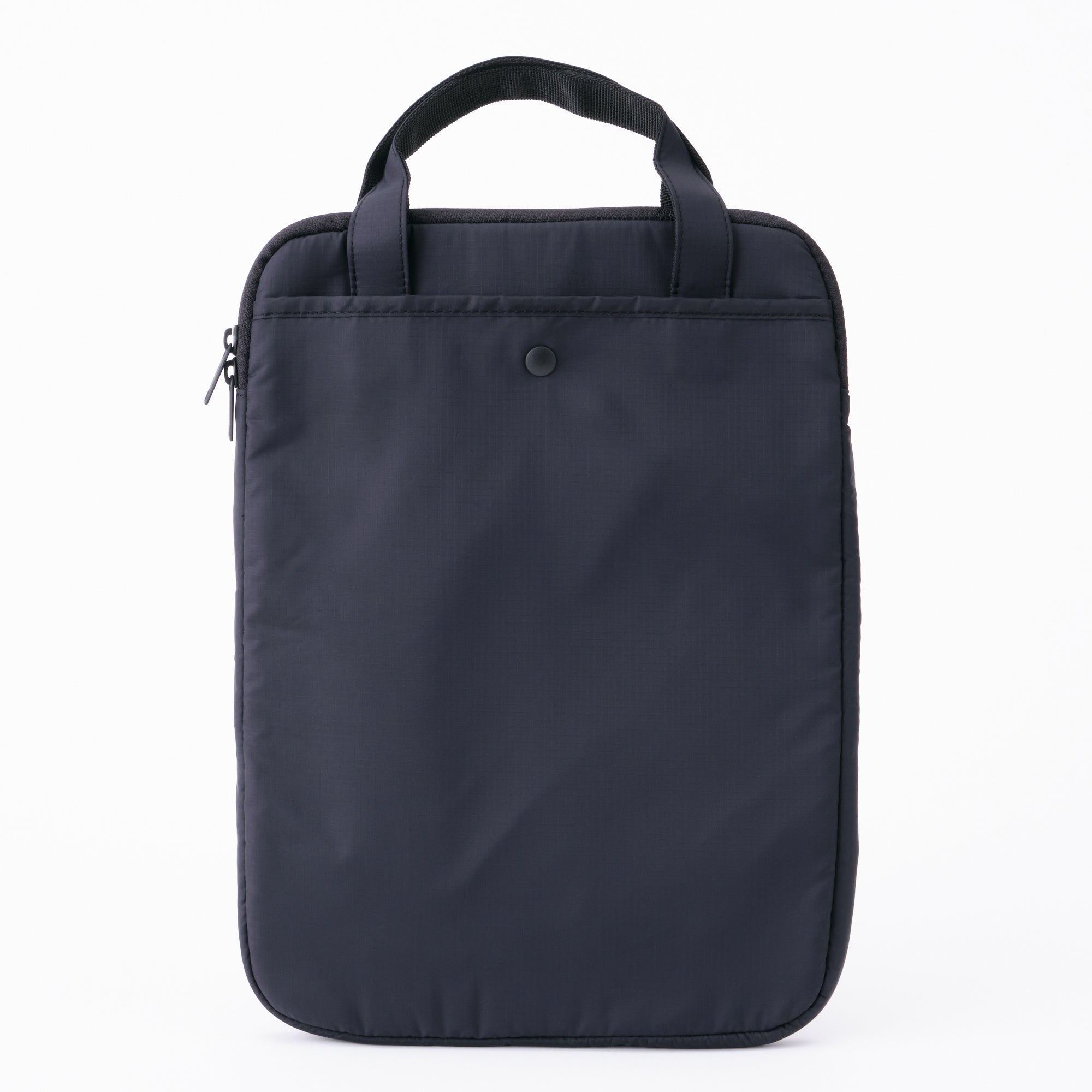 Parachute Cloth Tall Laptop Bag - Black