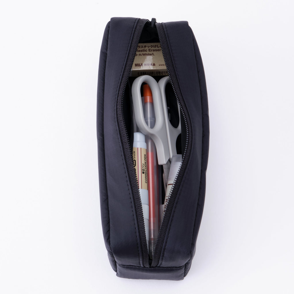 Parachute Cloth Large Pen Case - Black