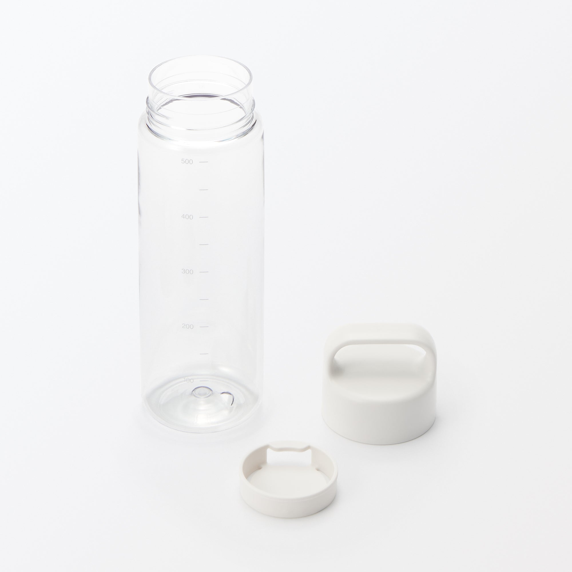 Easy-to-Carry Water Bottle With Scale - White 16.9 fl oz