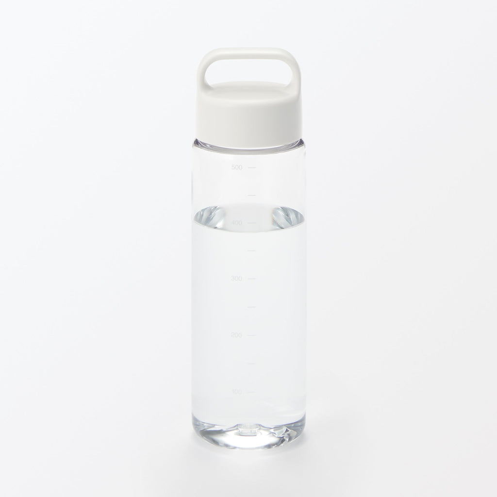 Easy-to-Carry Water Bottle With Scale - White 16.9 fl oz