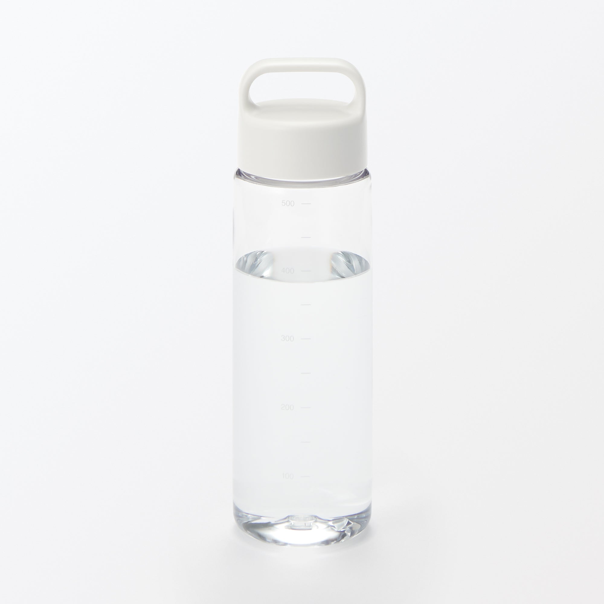 Easy-to-Carry Water Bottle With Scale - White 16.9 fl oz