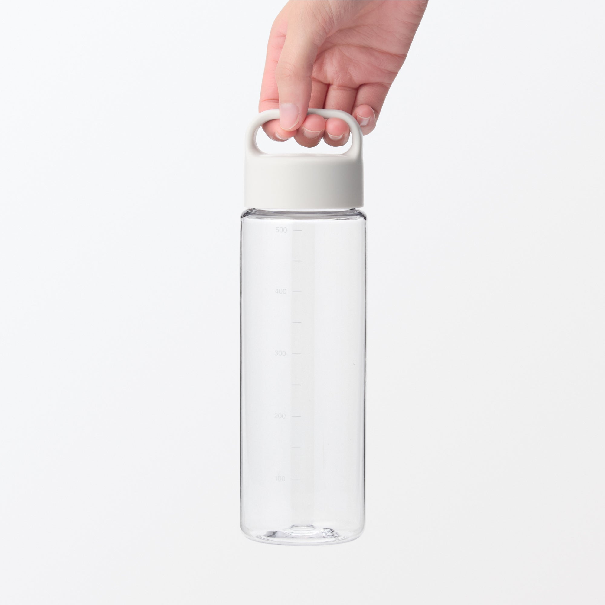 Easy-to-Carry Water Bottle With Scale - White 16.9 fl oz