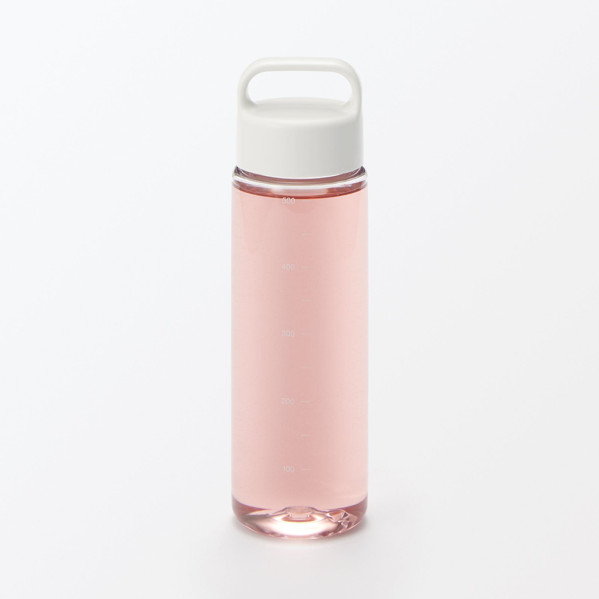 Easy-to-Carry Water Bottle With Scale - White 16.9 fl oz