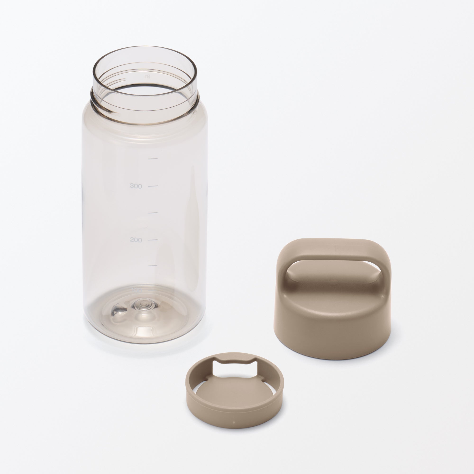 Easy-to-Carry Water Bottle With Scale - Sand Beige 11.8 fl oz