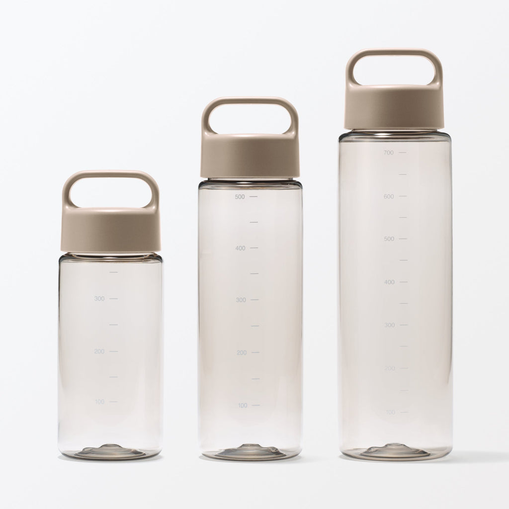 Easy-to-Carry Water Bottle With Scale - Sand Beige 11.8 fl oz