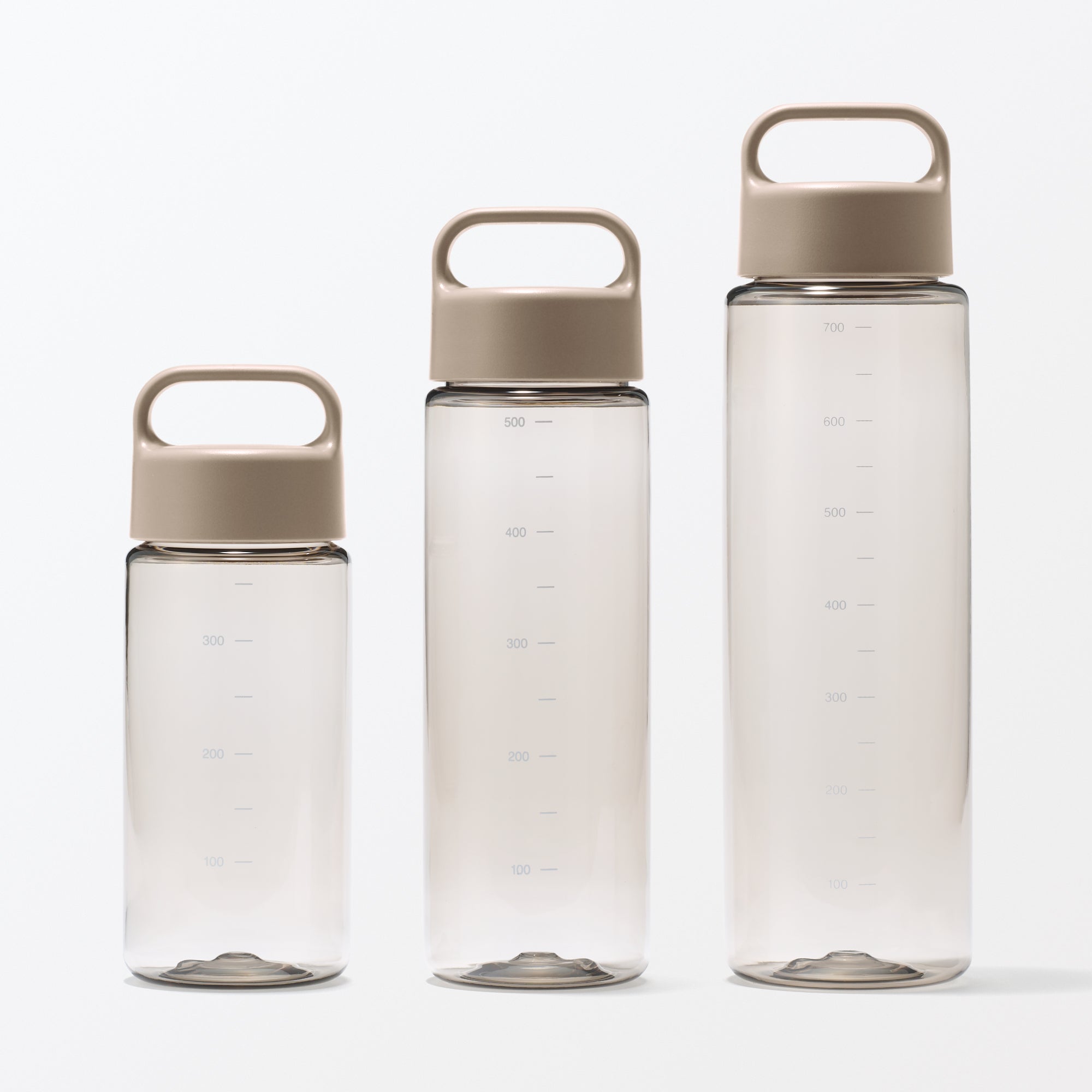 Easy-to-Carry Water Bottle With Scale - Sand Beige 11.8 fl oz