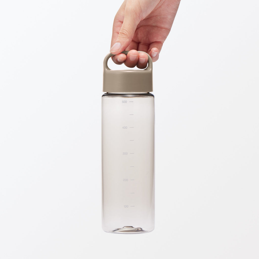 Easy-to-Carry Water Bottle With Scale - Sand Beige 16.9 fl oz