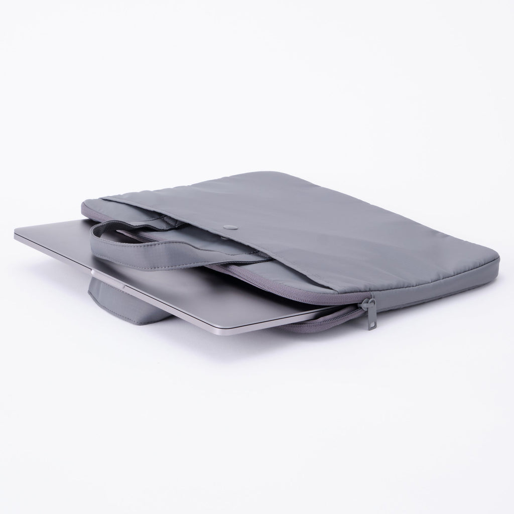 Parachute Cloth Wide Laptop Bag - Gray