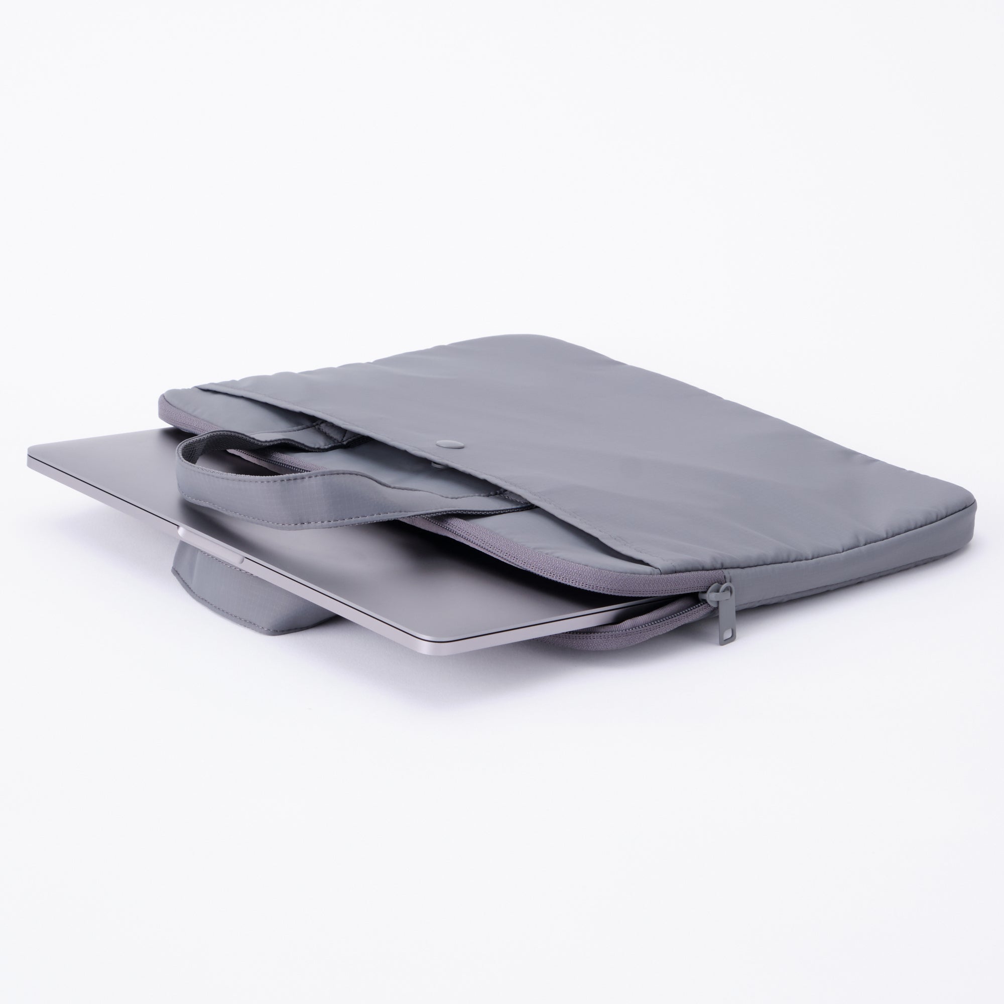 Parachute Cloth Wide Laptop Bag - Gray