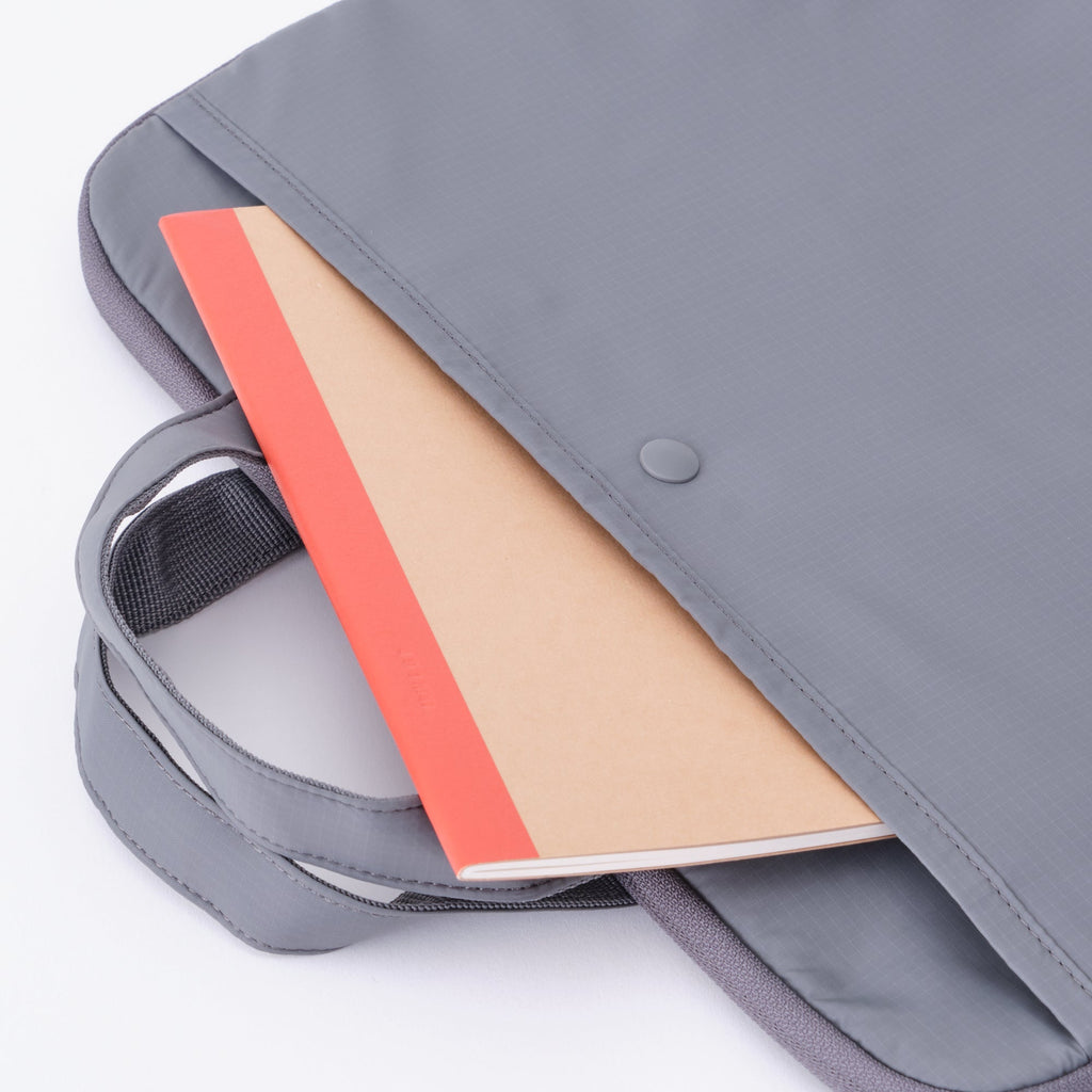 Parachute Cloth Wide Laptop Bag - Gray