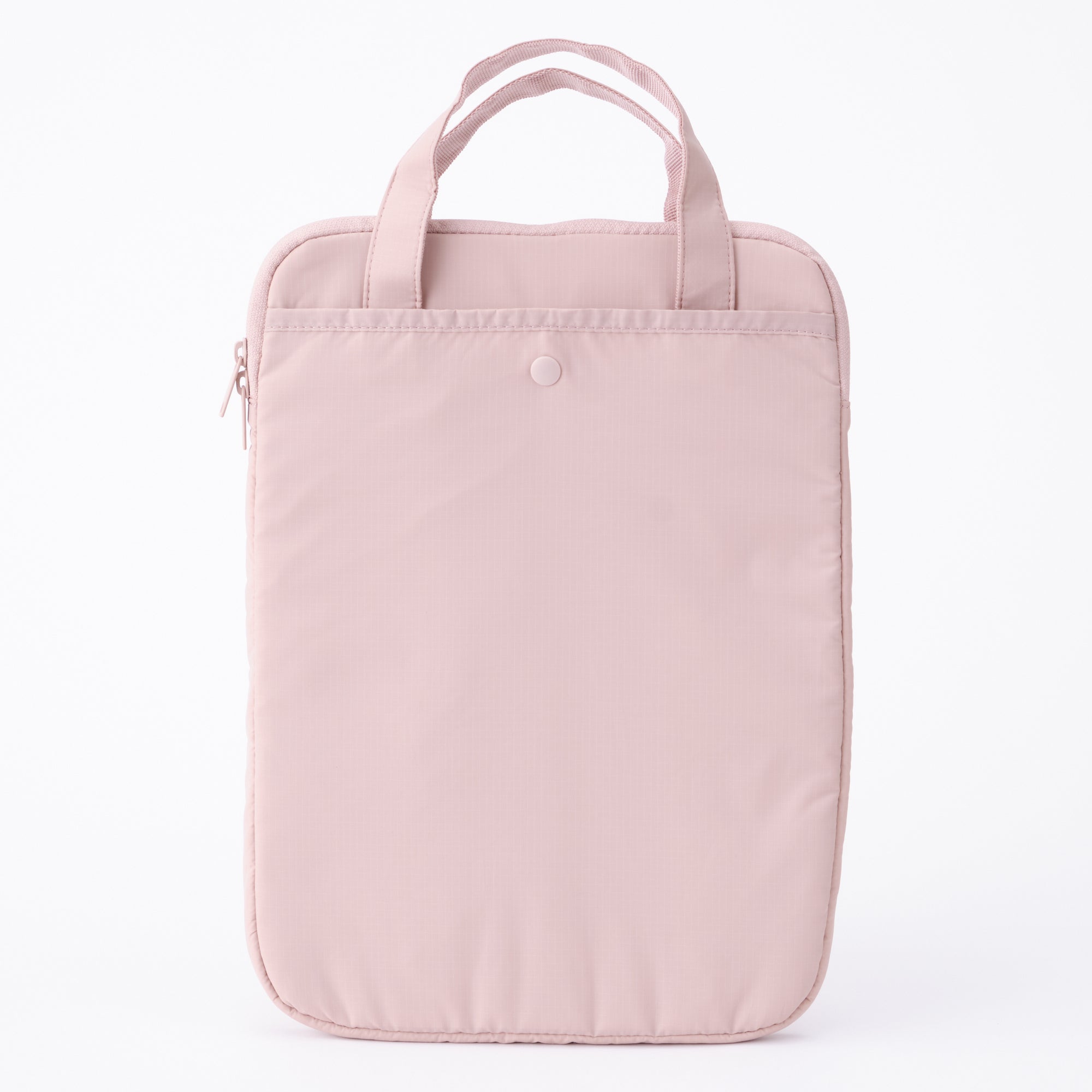 Parachute Cloth Tall Laptop Bag - Pink Beige