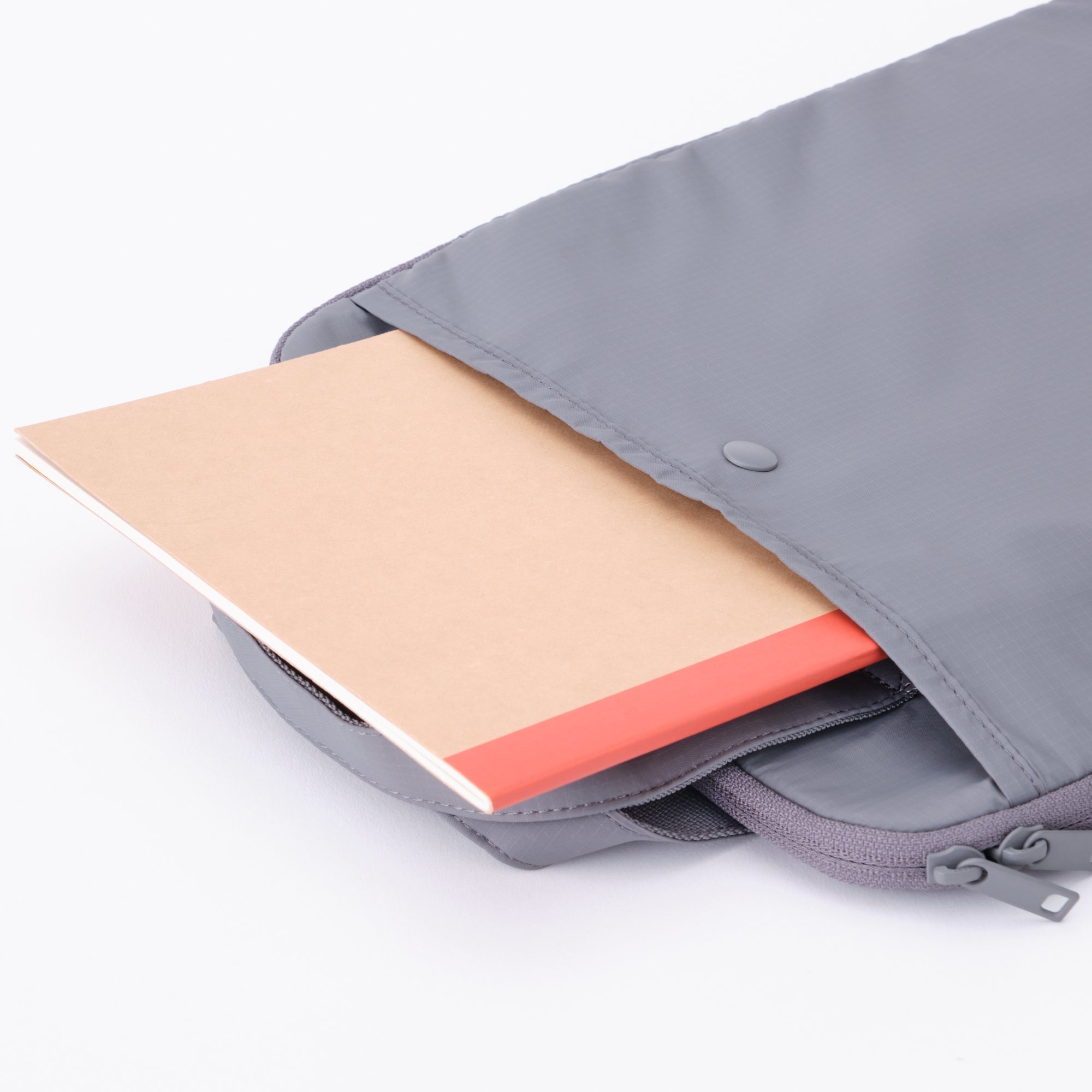 Parachute Cloth Tall Laptop Bag - Gray
