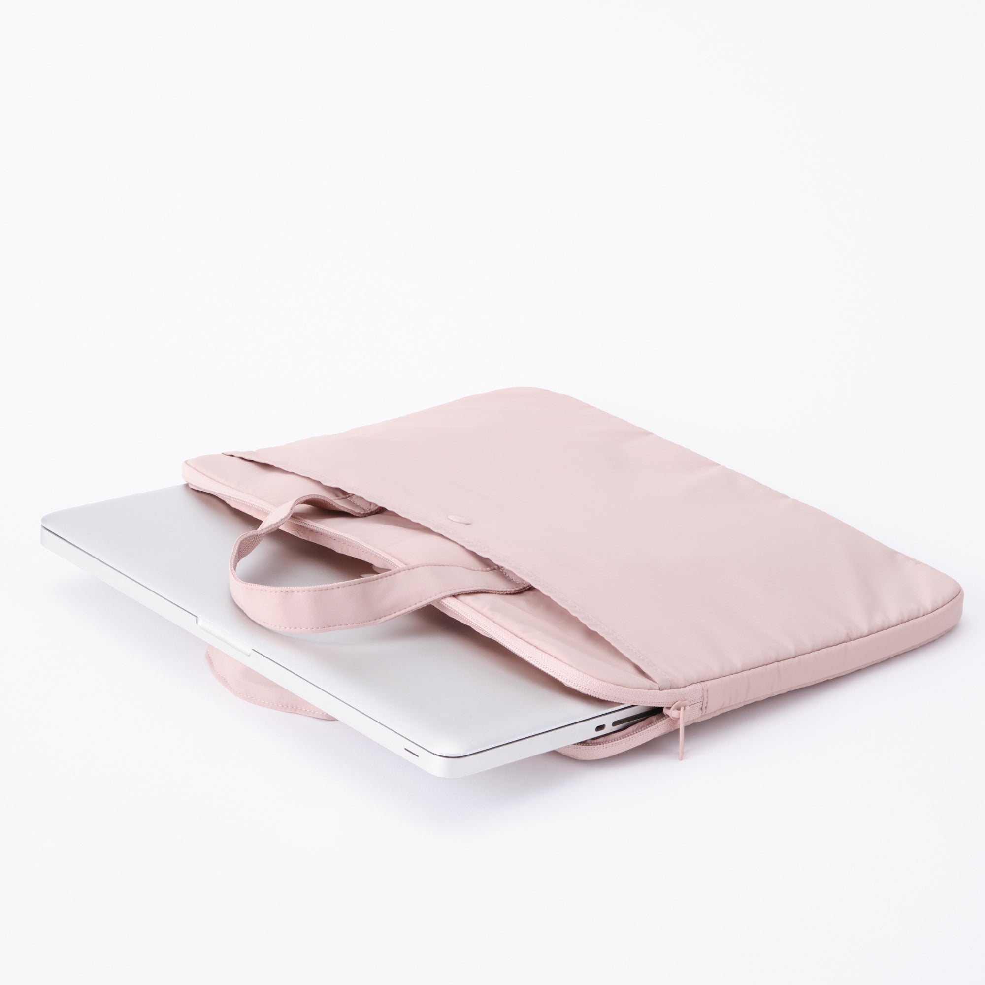 Parachute Cloth Laptop Bag - Pink Beige