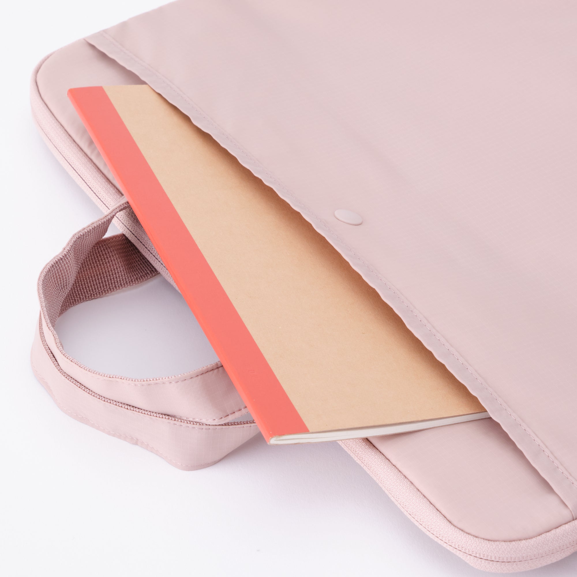 Parachute Cloth Laptop Bag - Pink Beige