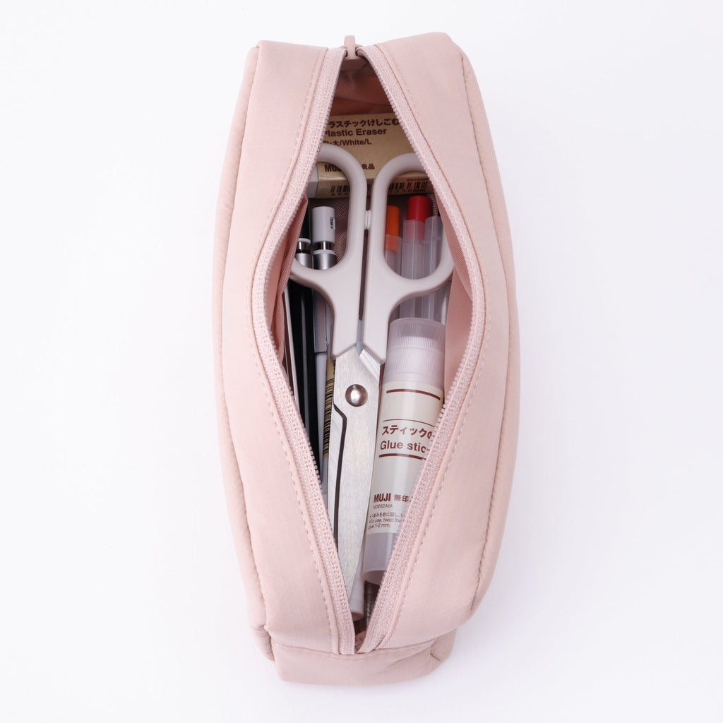 Parachute Cloth Large Pen Case - Pink Beige
