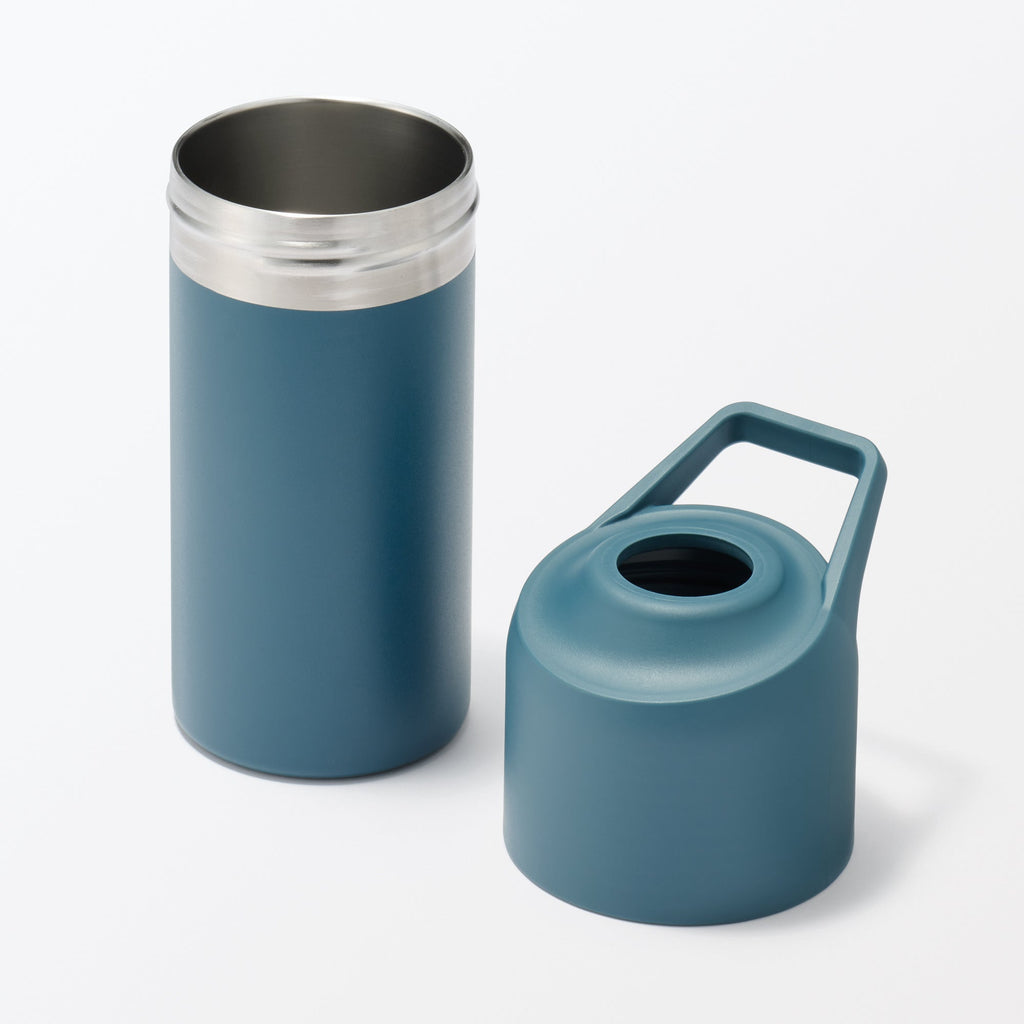 Keep Cold Insulated Plastic Bottle Holder - Dark Blue
