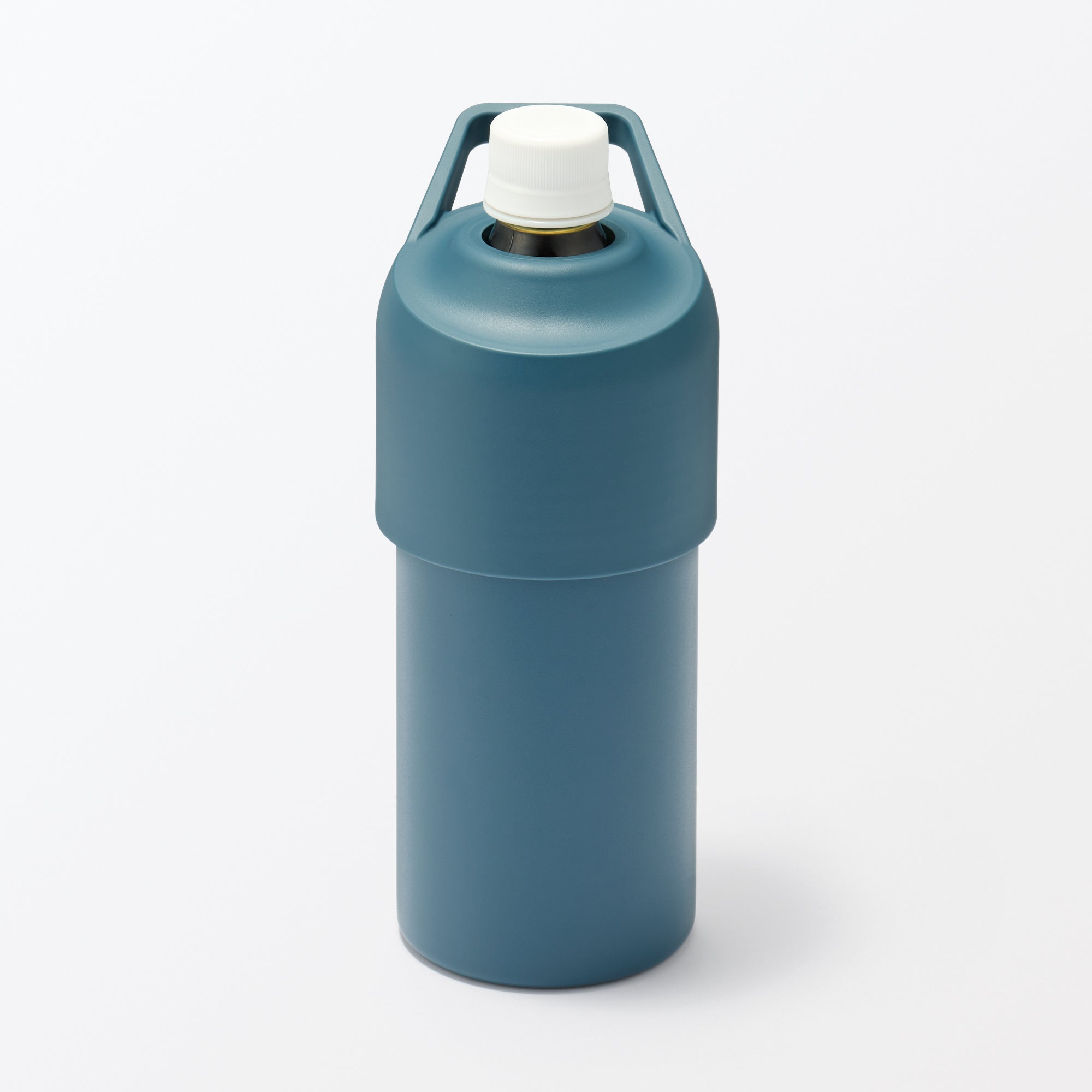Keep Cold Insulated Plastic Bottle Holder - Dark Blue