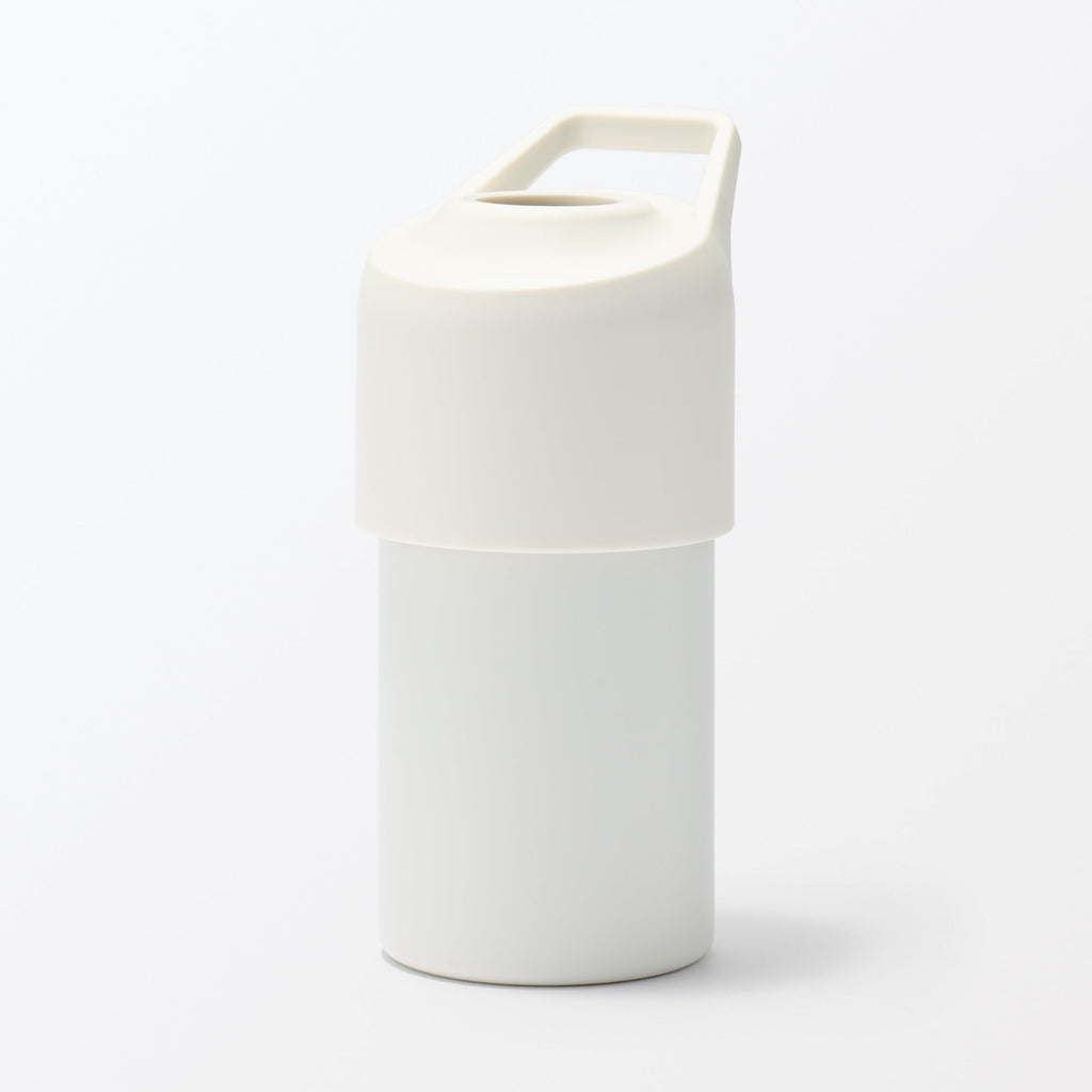 Keep Cold Insulated Plastic Bottle Holder - White