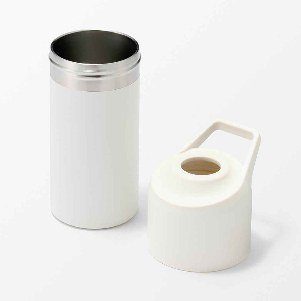 Keep Cold Insulated Plastic Bottle Holder - White