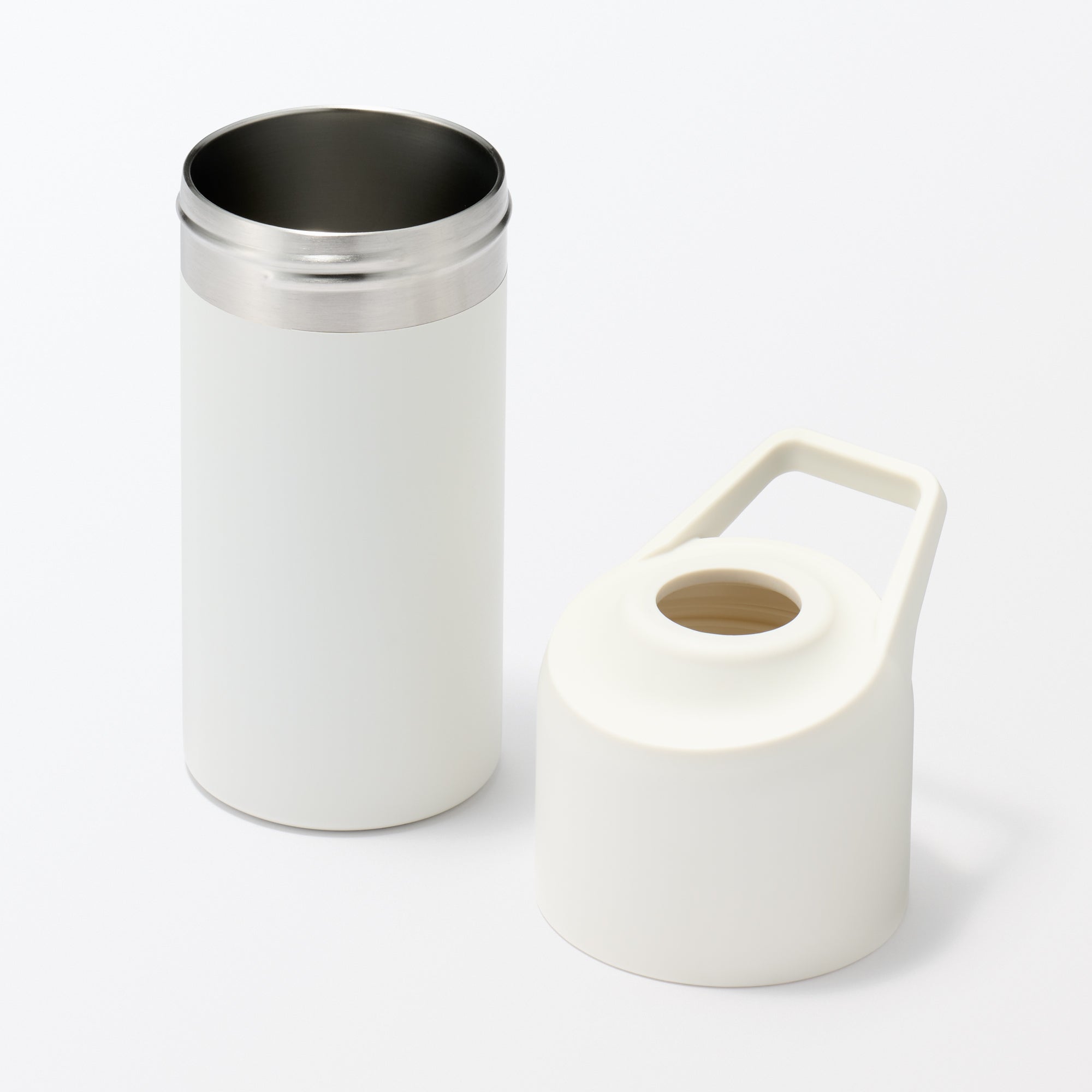 Keep Cold Insulated Plastic Bottle Holder - White