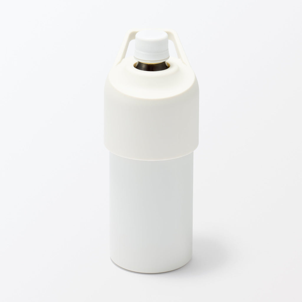 Keep Cold Insulated Plastic Bottle Holder - White