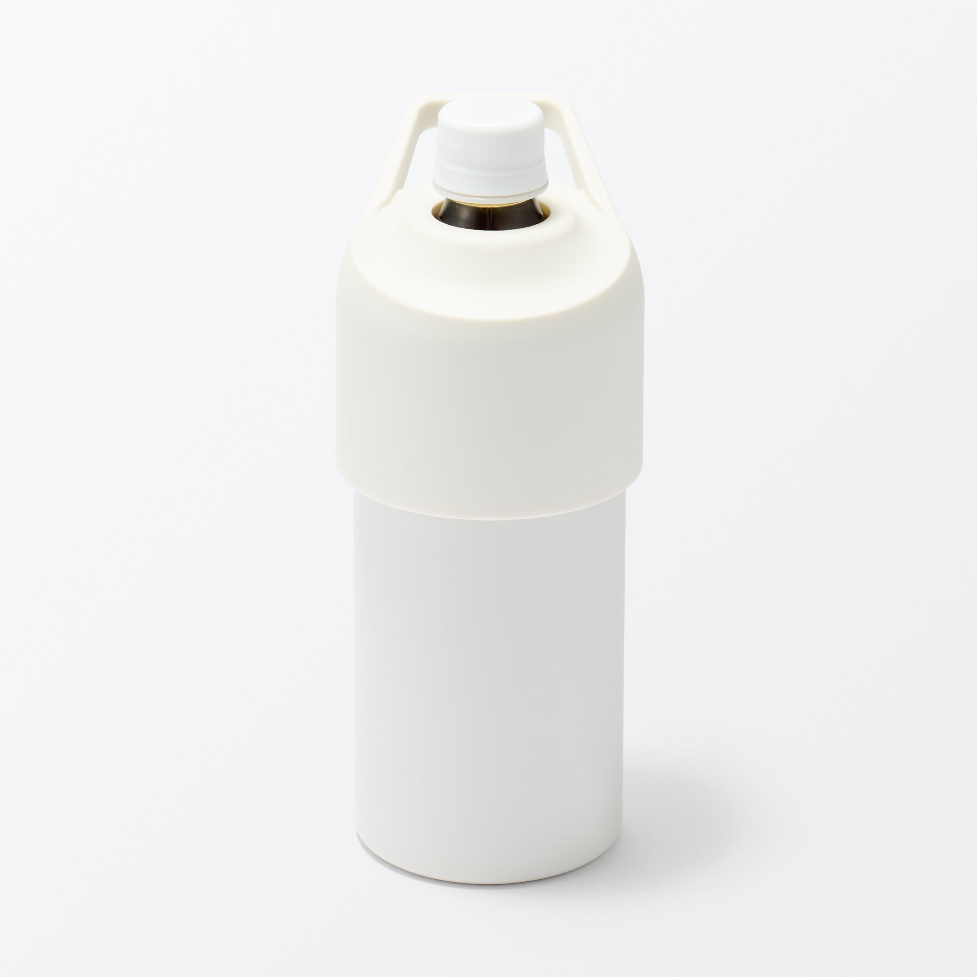 Keep Cold Insulated Plastic Bottle Holder - White