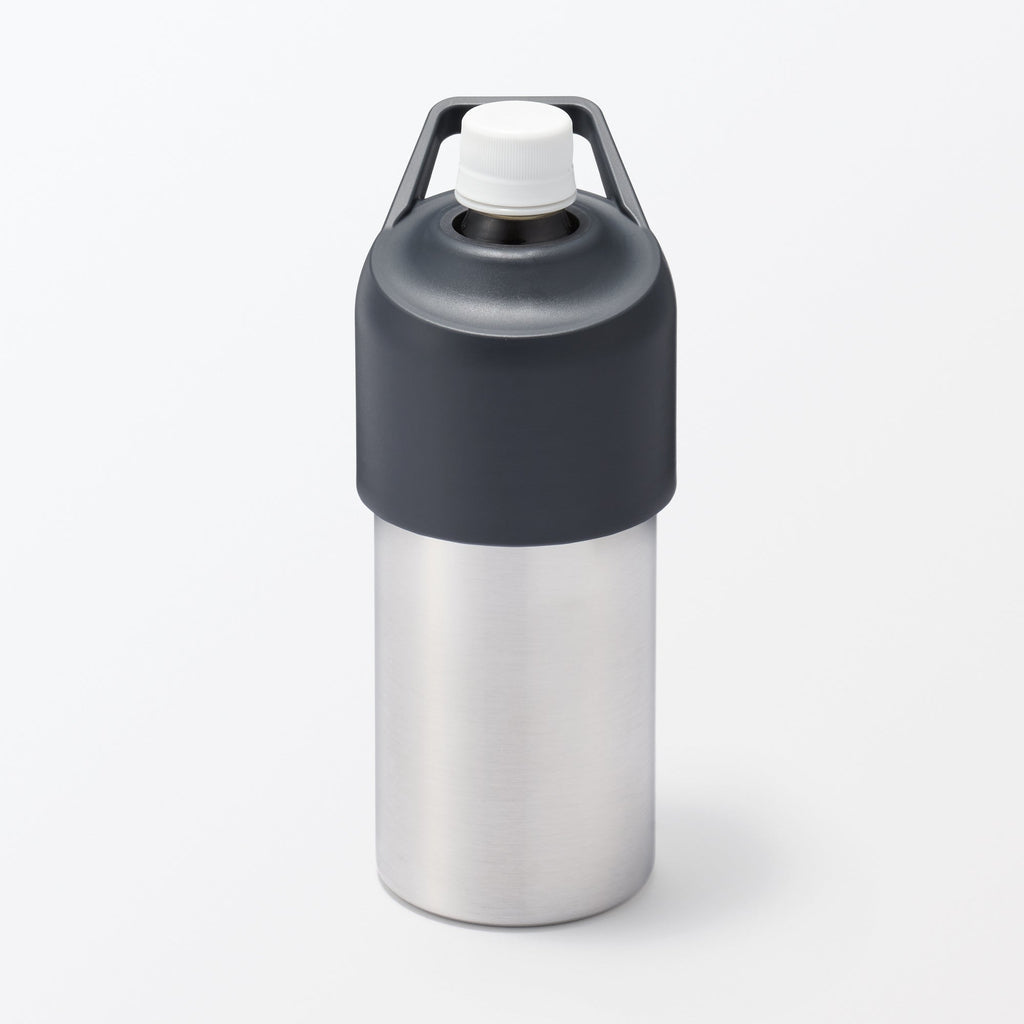 Keep Cold Insulated Plastic Bottle Holder - Black