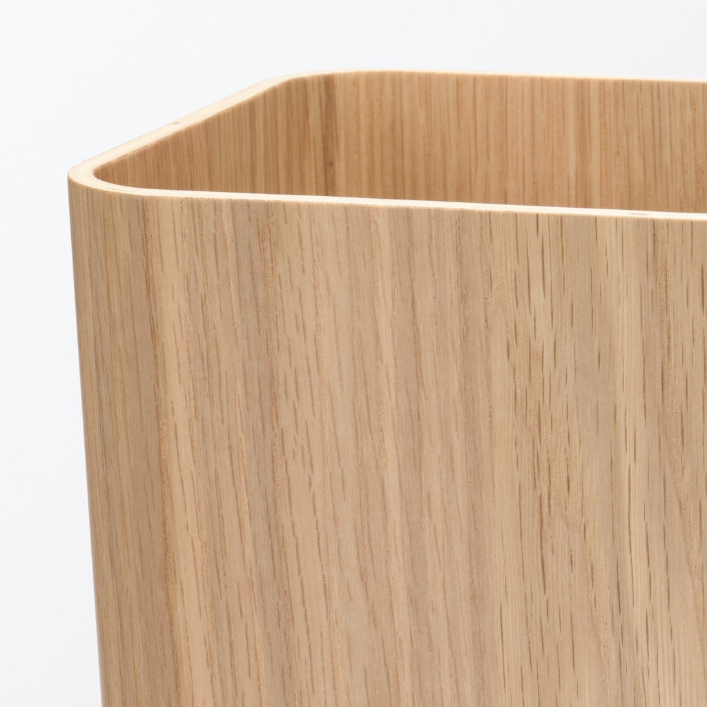 Wooden Dust Bin with Wire Frame Square