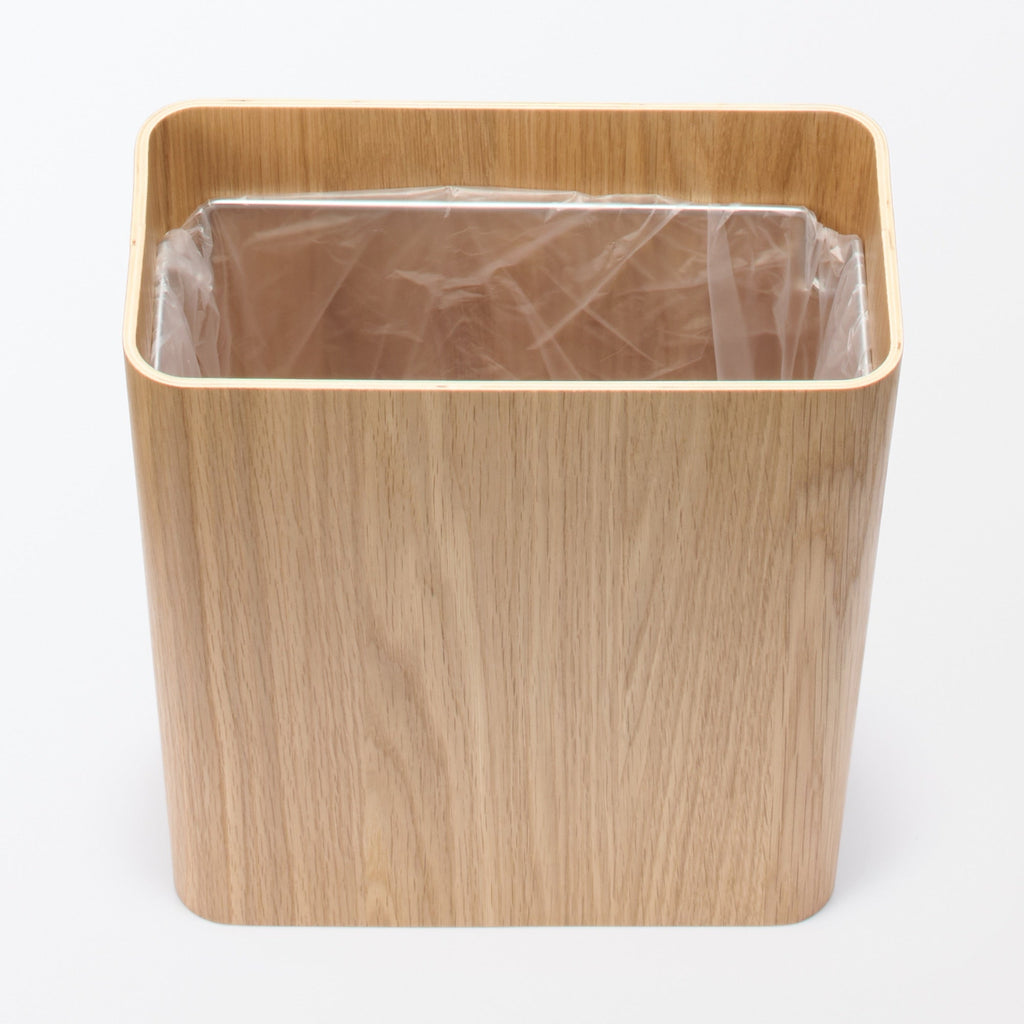 Wooden Dust Bin with Wire Frame Square