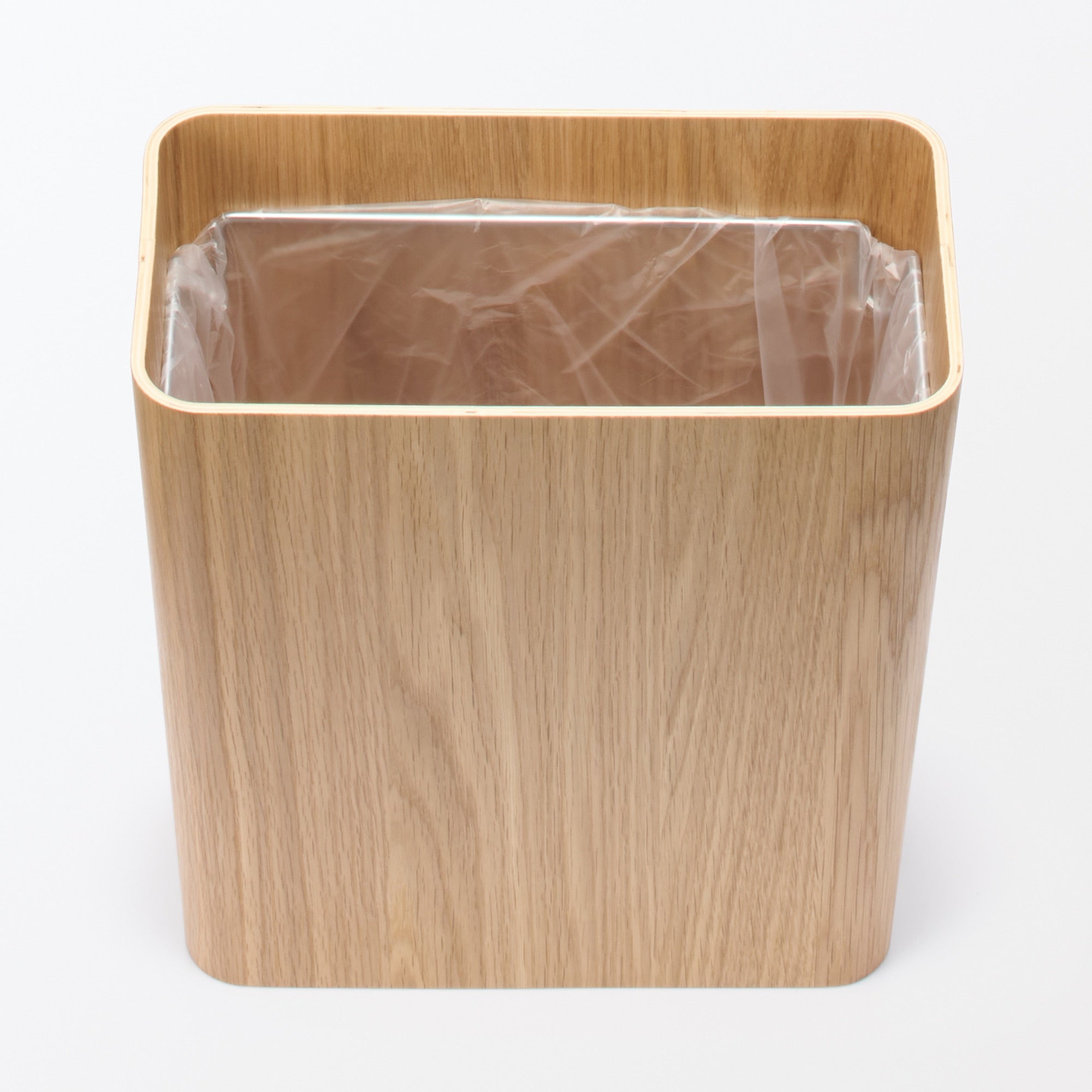 Wooden Dust Bin with Wire Frame Square