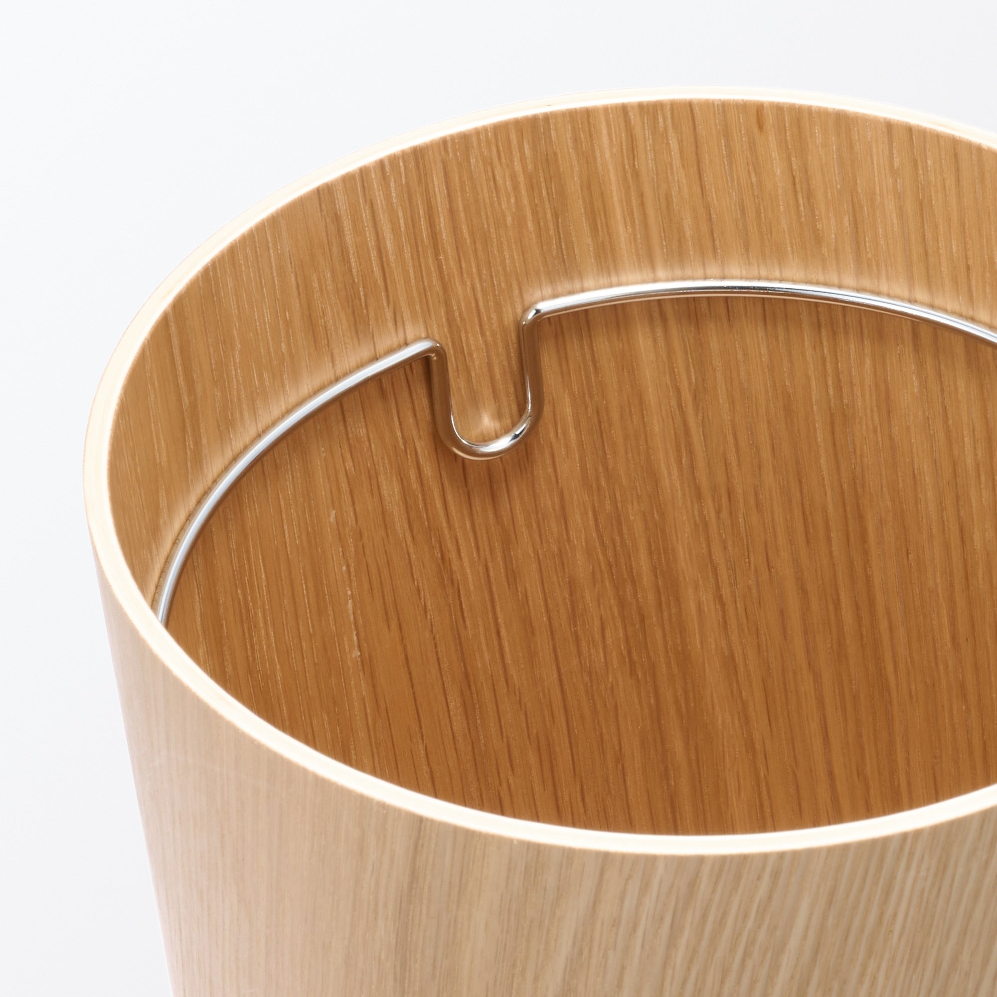 Wooden Dust Bin with Wire Frame Round