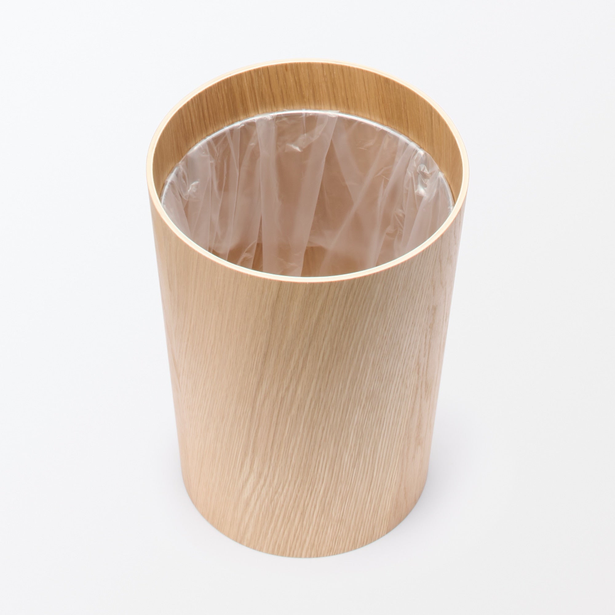 Wooden Dust Bin with Wire Frame Round
