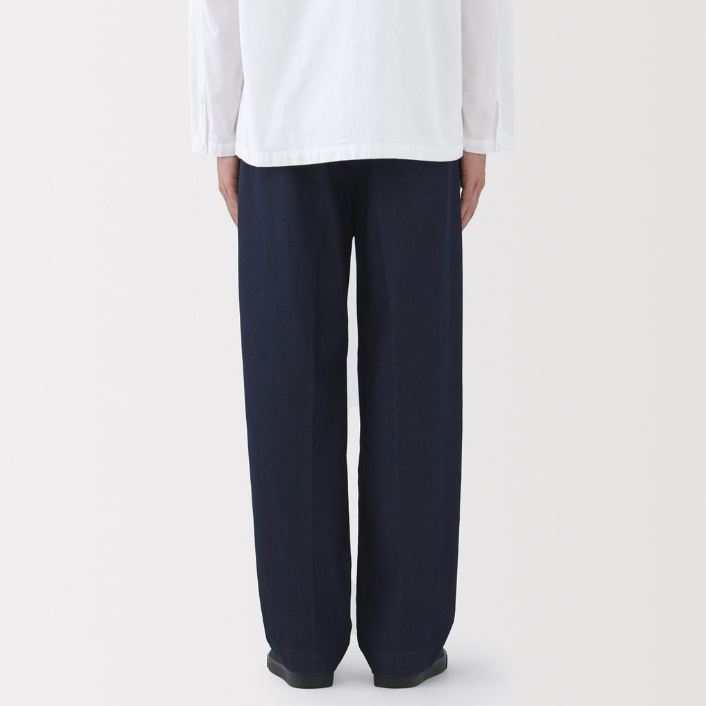 Cotton Denim Wide Pants
