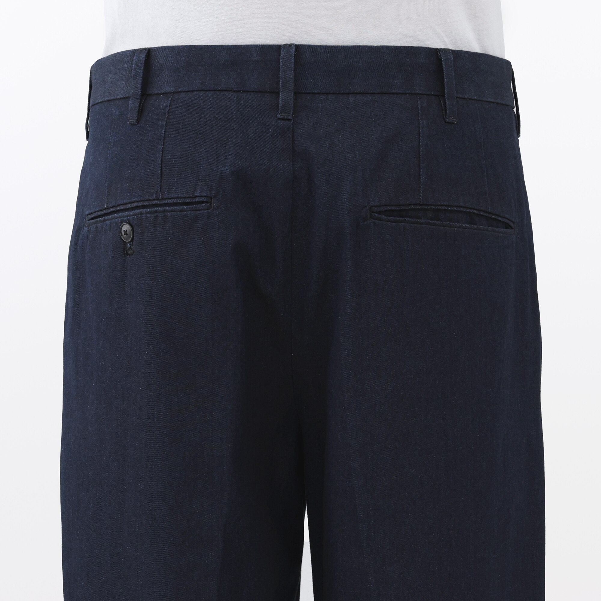 Cotton Denim Wide Pants