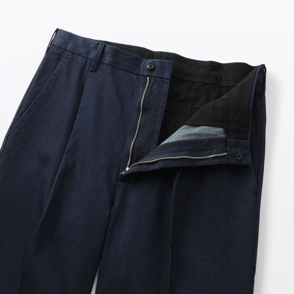 Cotton Denim Wide Pants