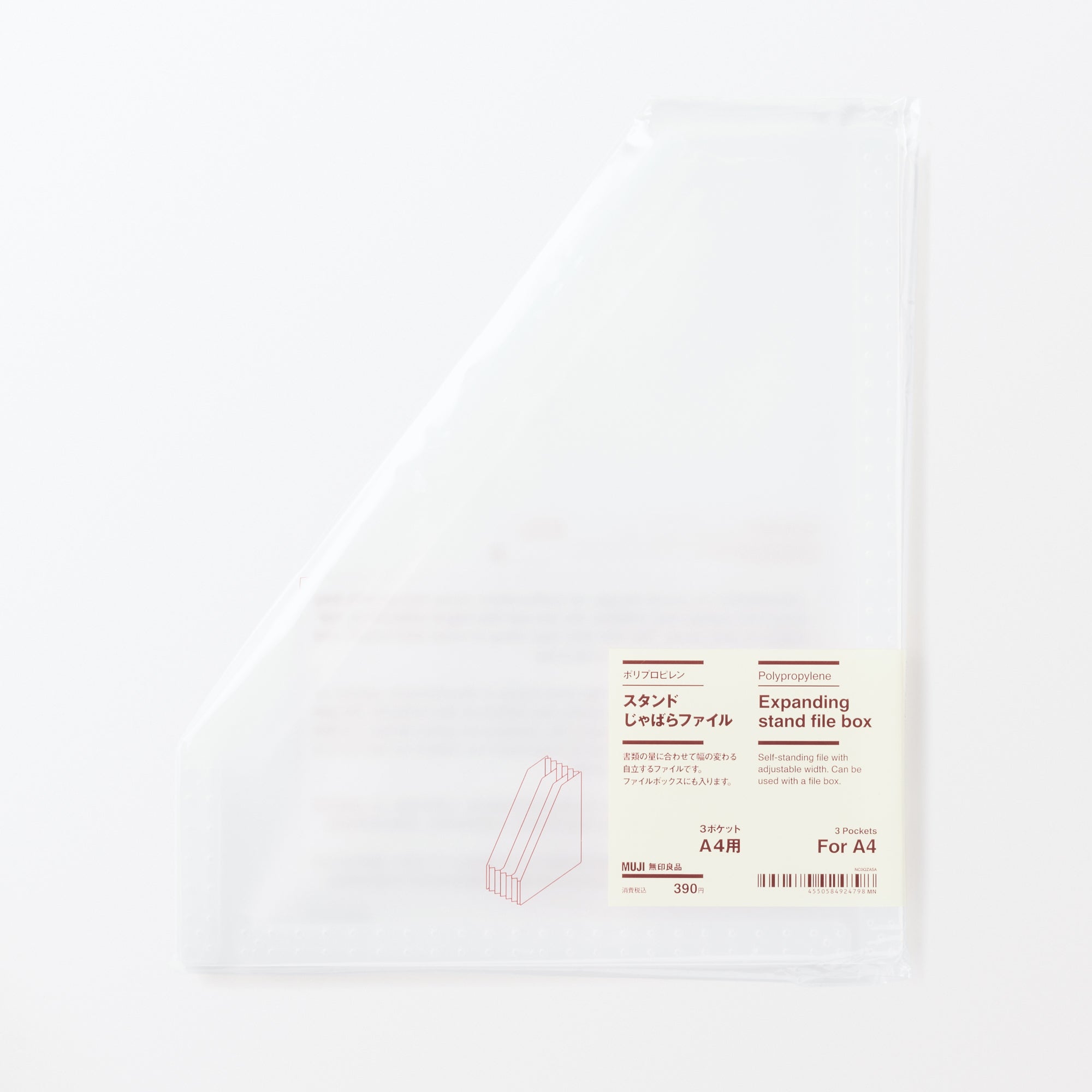 Polypropylene Expanding Stand File Box - A4 3 pockets