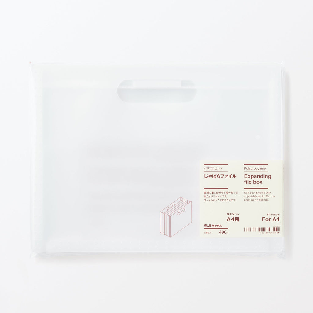 Polypropylene Expanding File Box - A4 6 pockets