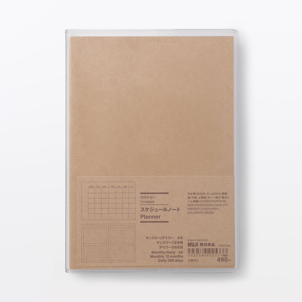 A6 Monthly/Daily Planner Undated