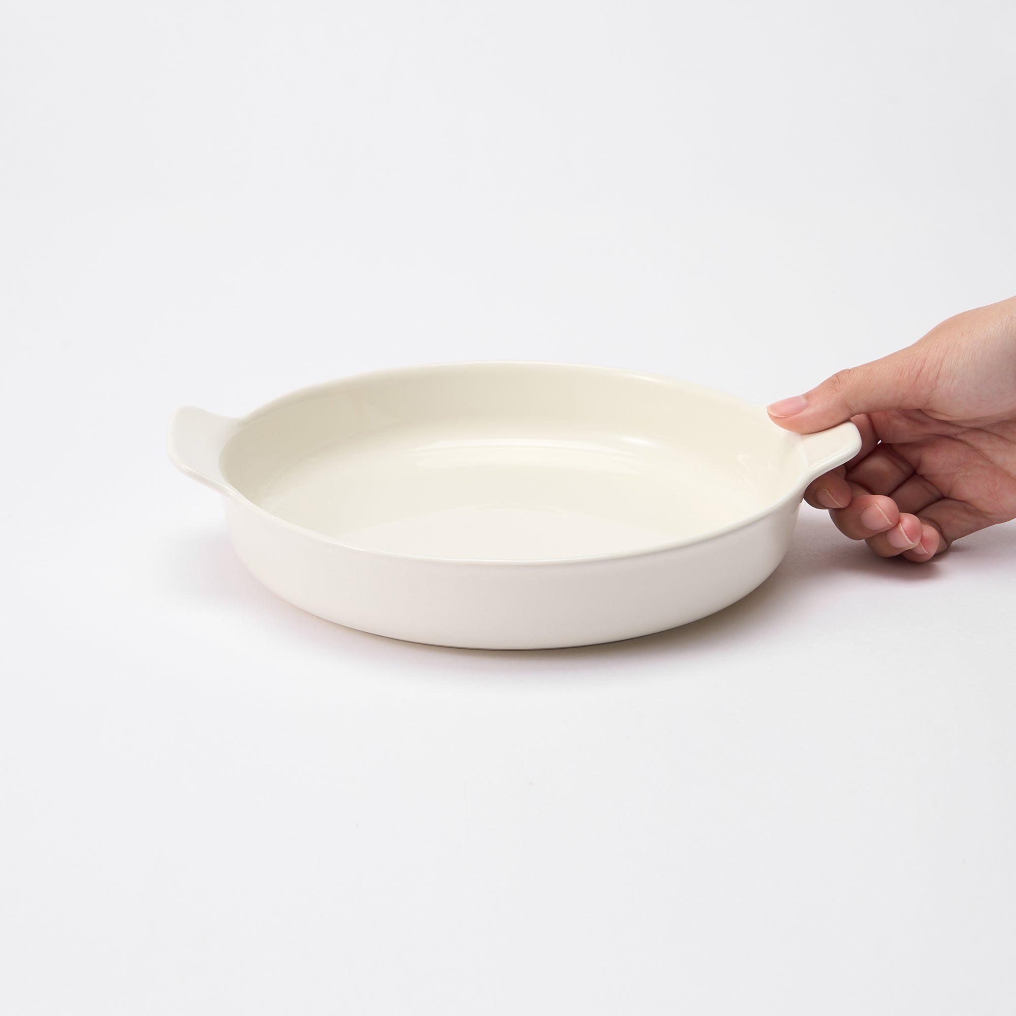Stoneware Plate Dia. 8.3 - Off White
