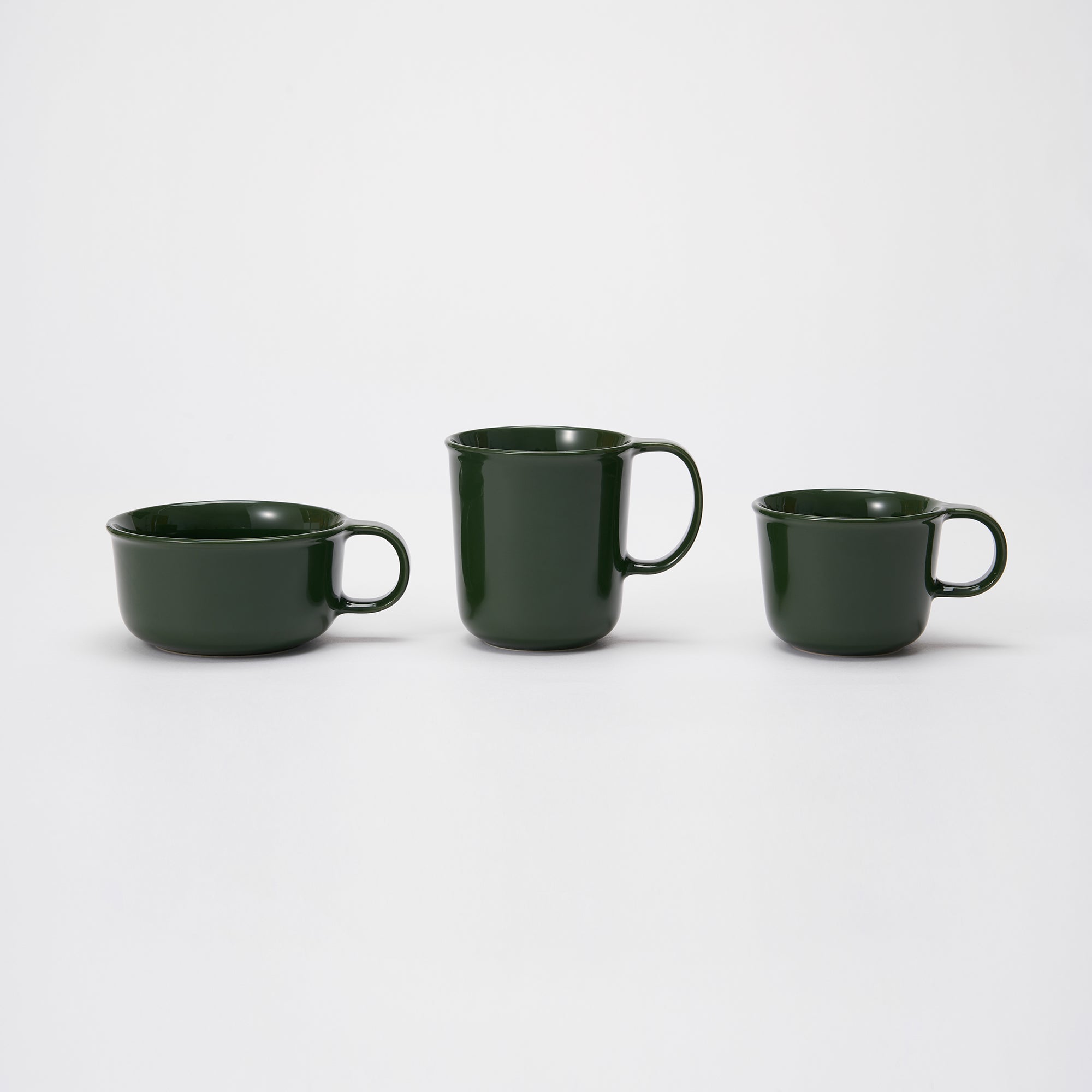 Stoneware Mug Cup 16.6 fl oz - Dark Green
