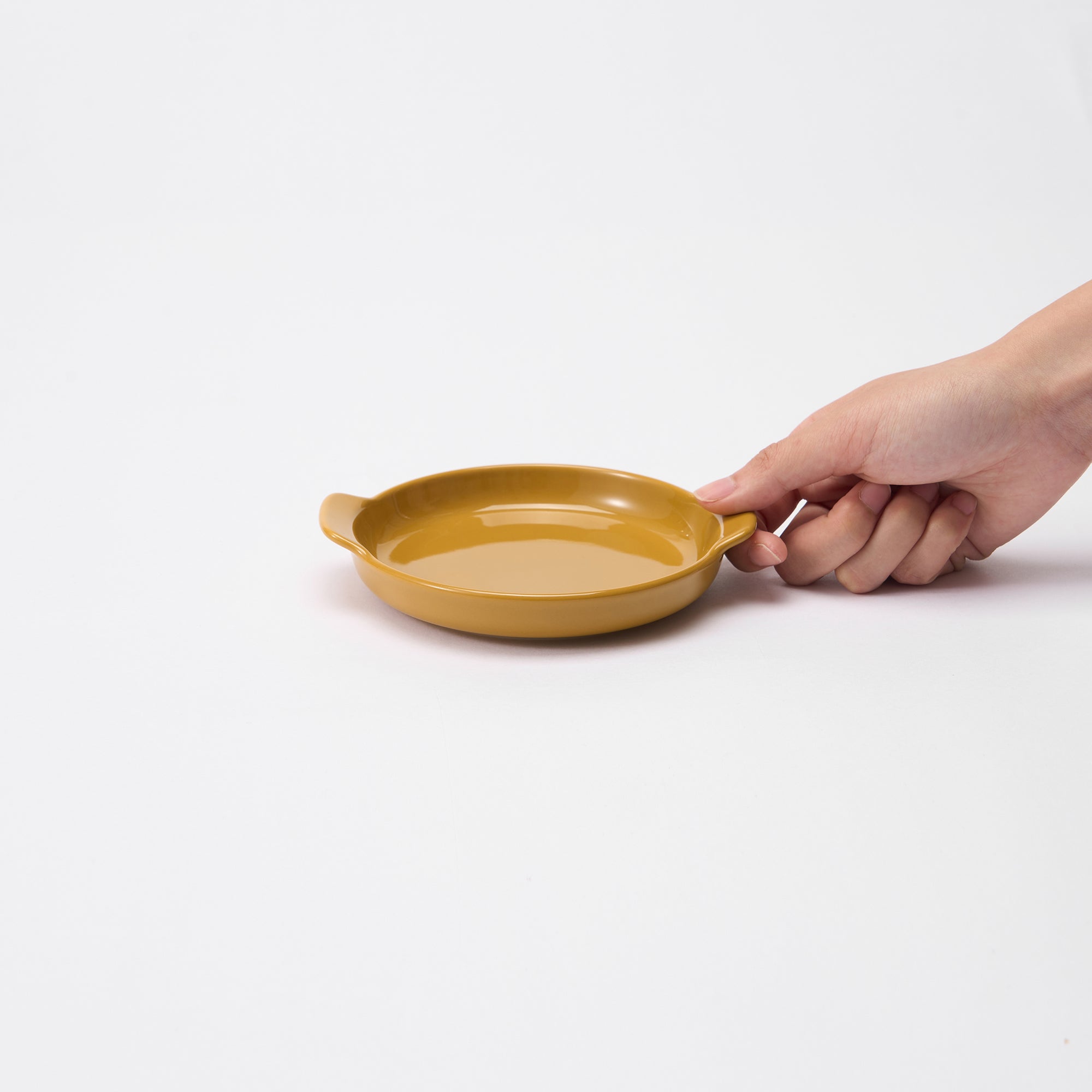 Stoneware Plate Dia. 5 - Mustard Yellow
