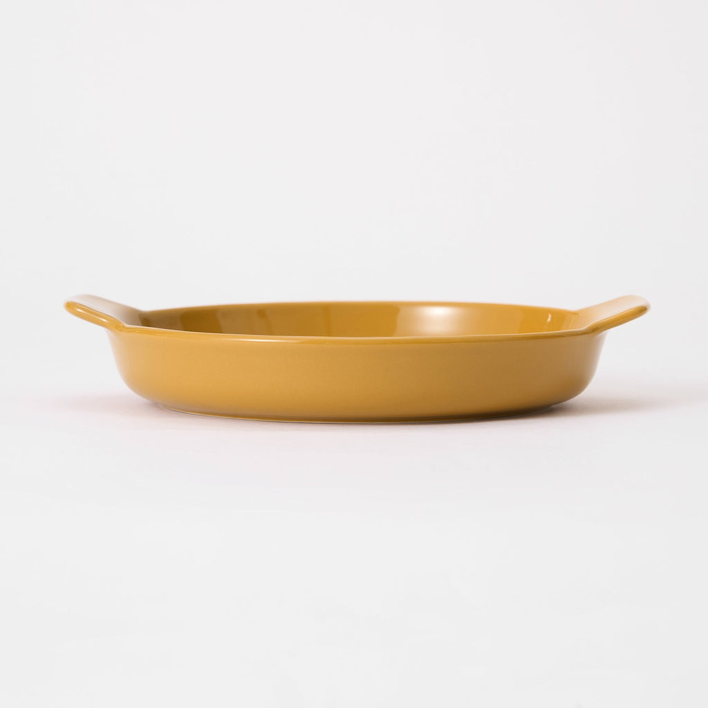Stoneware Plate Dia. 6.7 - Mustard Yellow